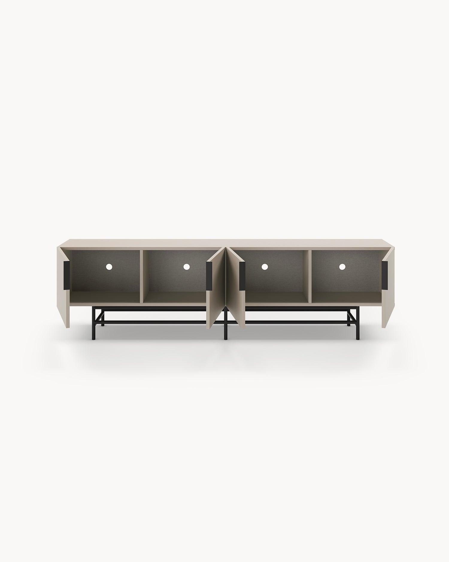 Mobile tv con gambe in metallo Eldia - Mdf/Metallo