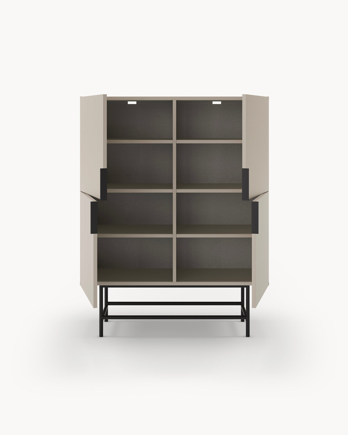 Credenza alta con gambe in metallo Eldia - Legno/Metallo