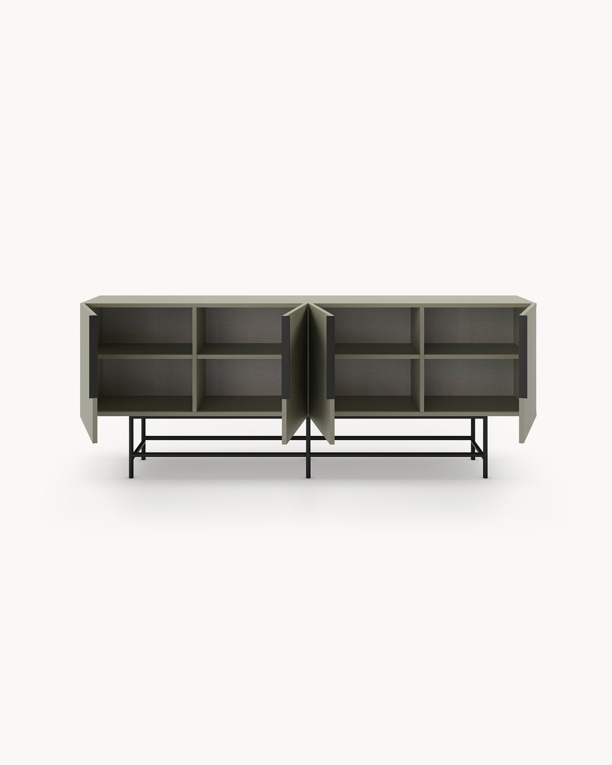 Credenza con gambe in metallo Eldia - Legno/Metallo