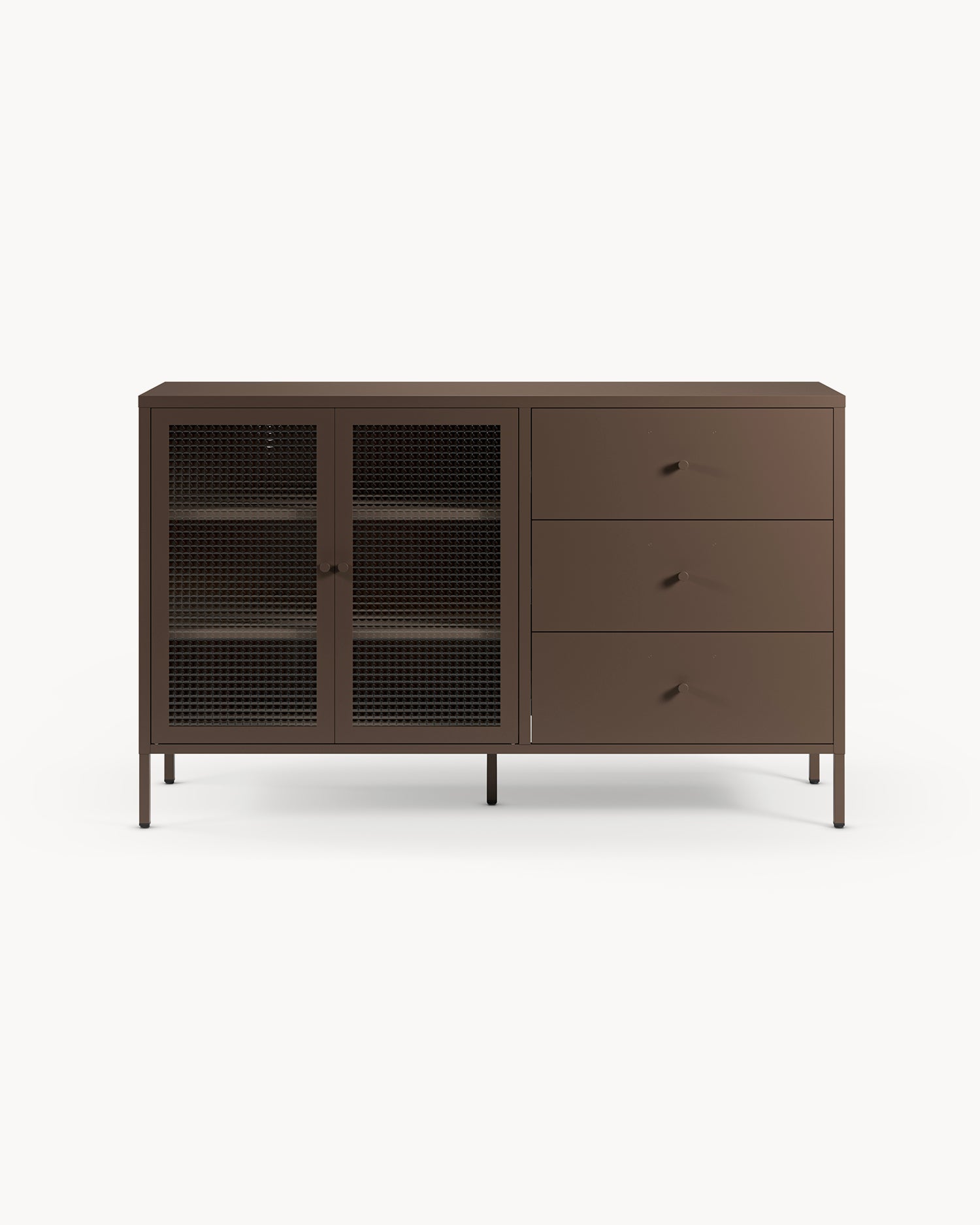 Credenza in metallo e vetro Layna - Metallo/Vetro