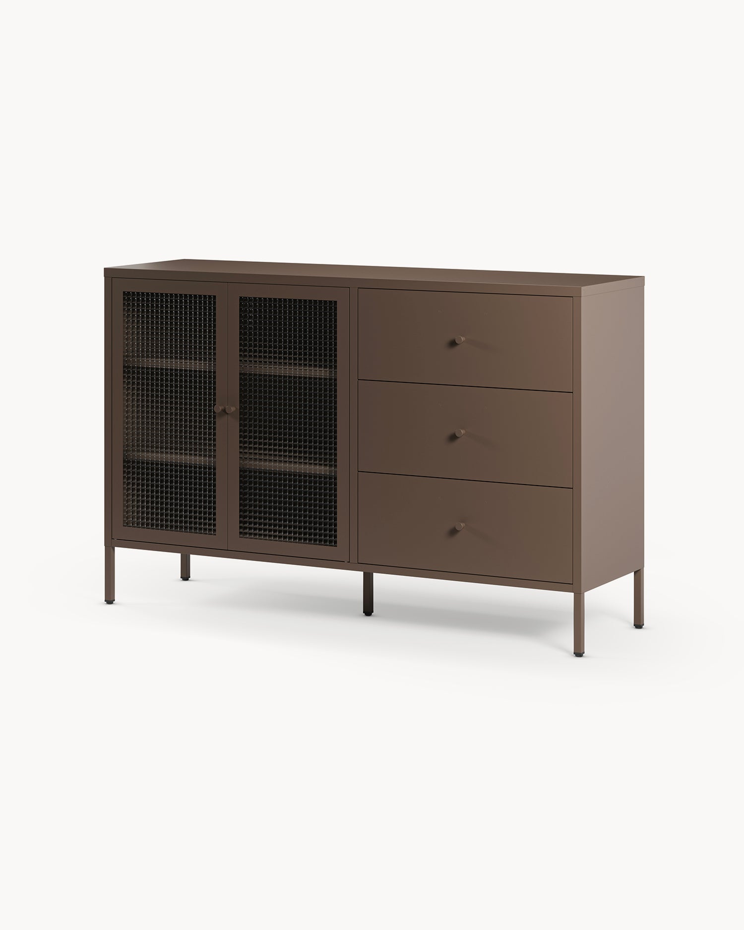 Credenza in metallo e vetro Layna - Metallo/Vetro