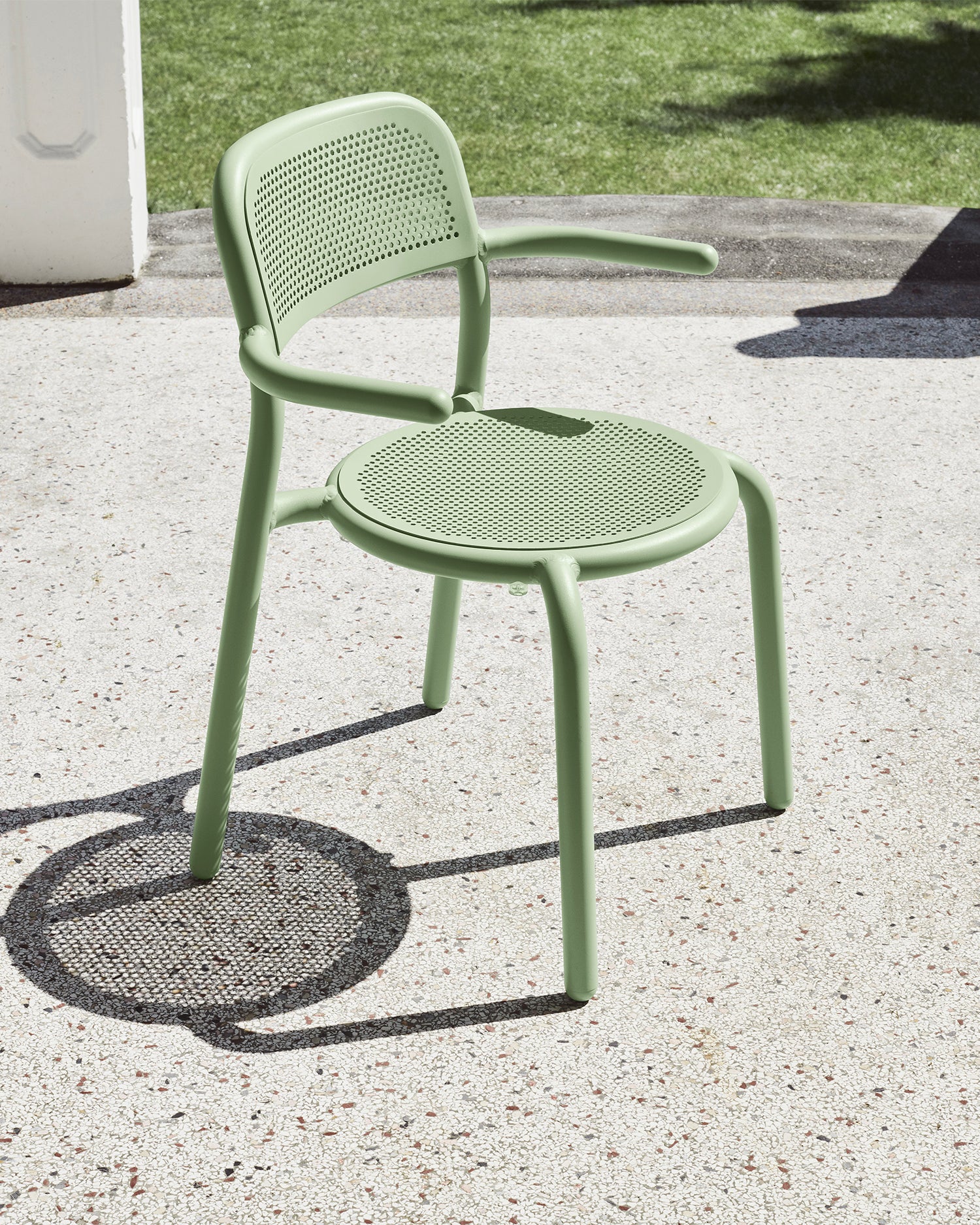 Set 2 sedie con braccioli in alluminio da esterno Toní