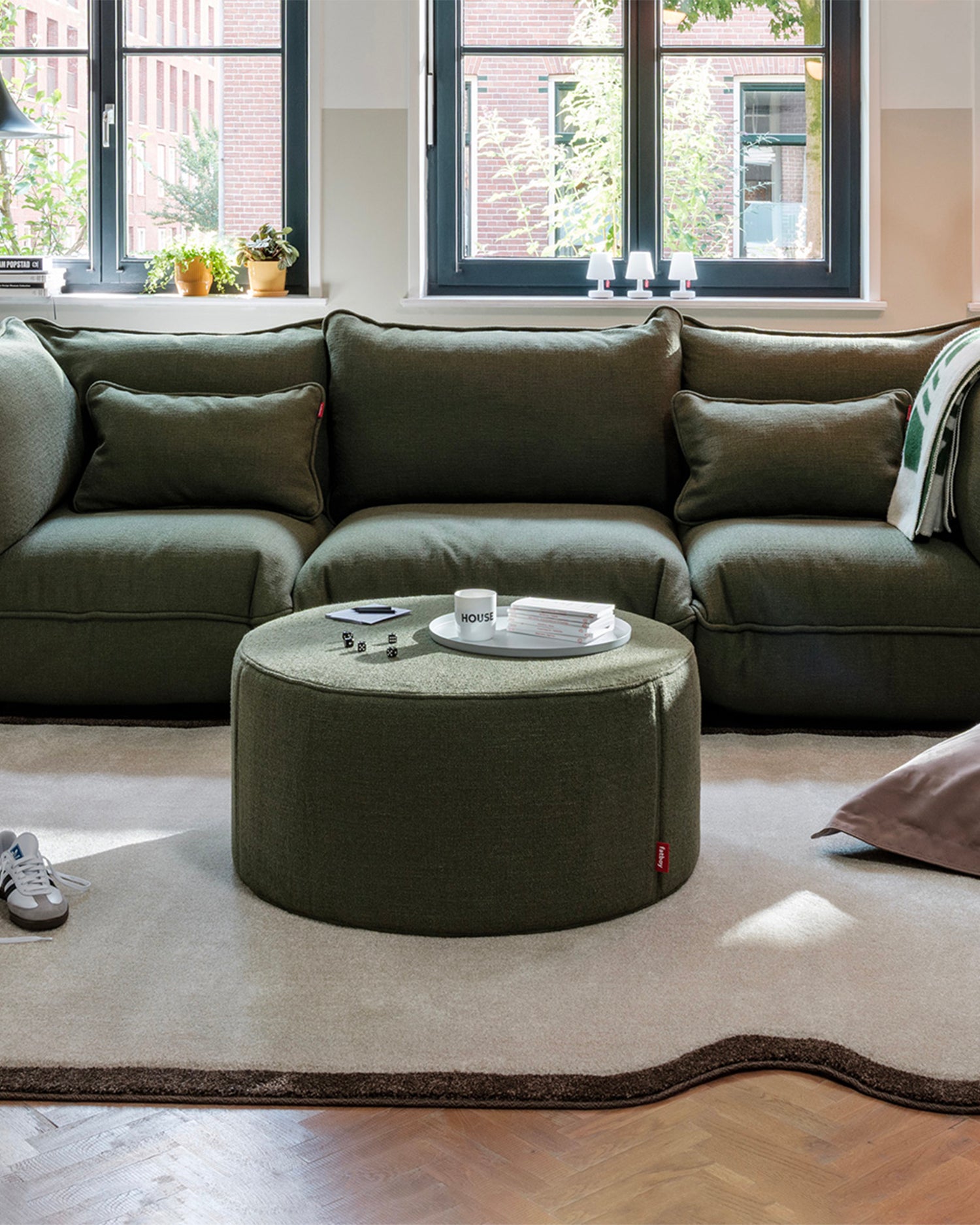 Pouf in bouclé Pfffh