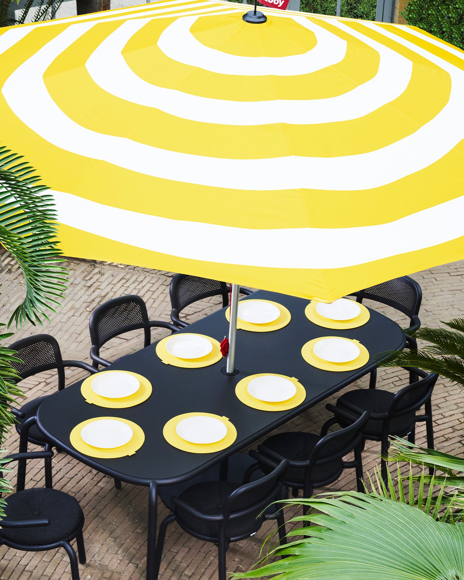 Set 2 sedie con braccioli in alluminio da esterno Toní