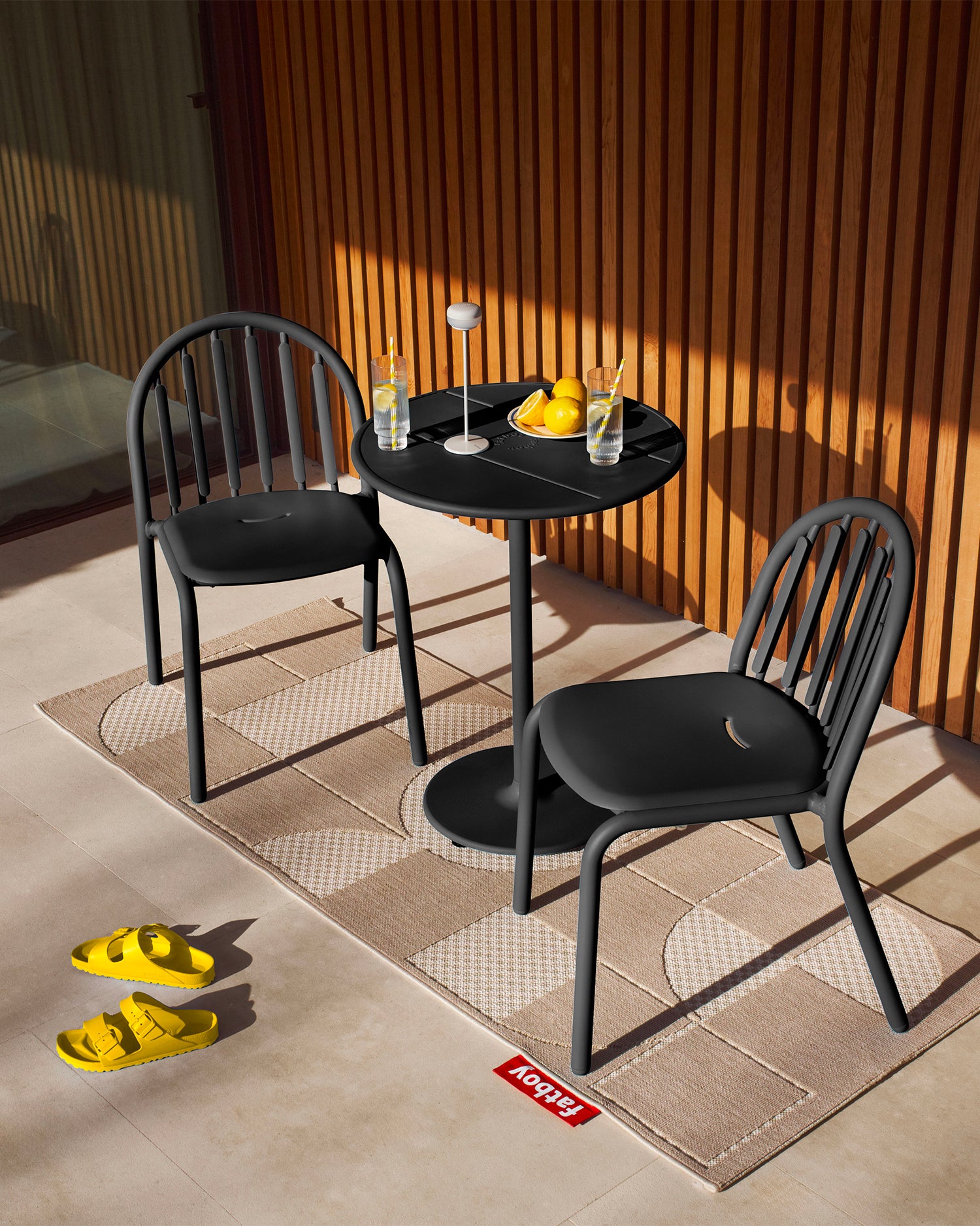 Tavolo rotondo in alluminio da esterno Fred's Bistreau