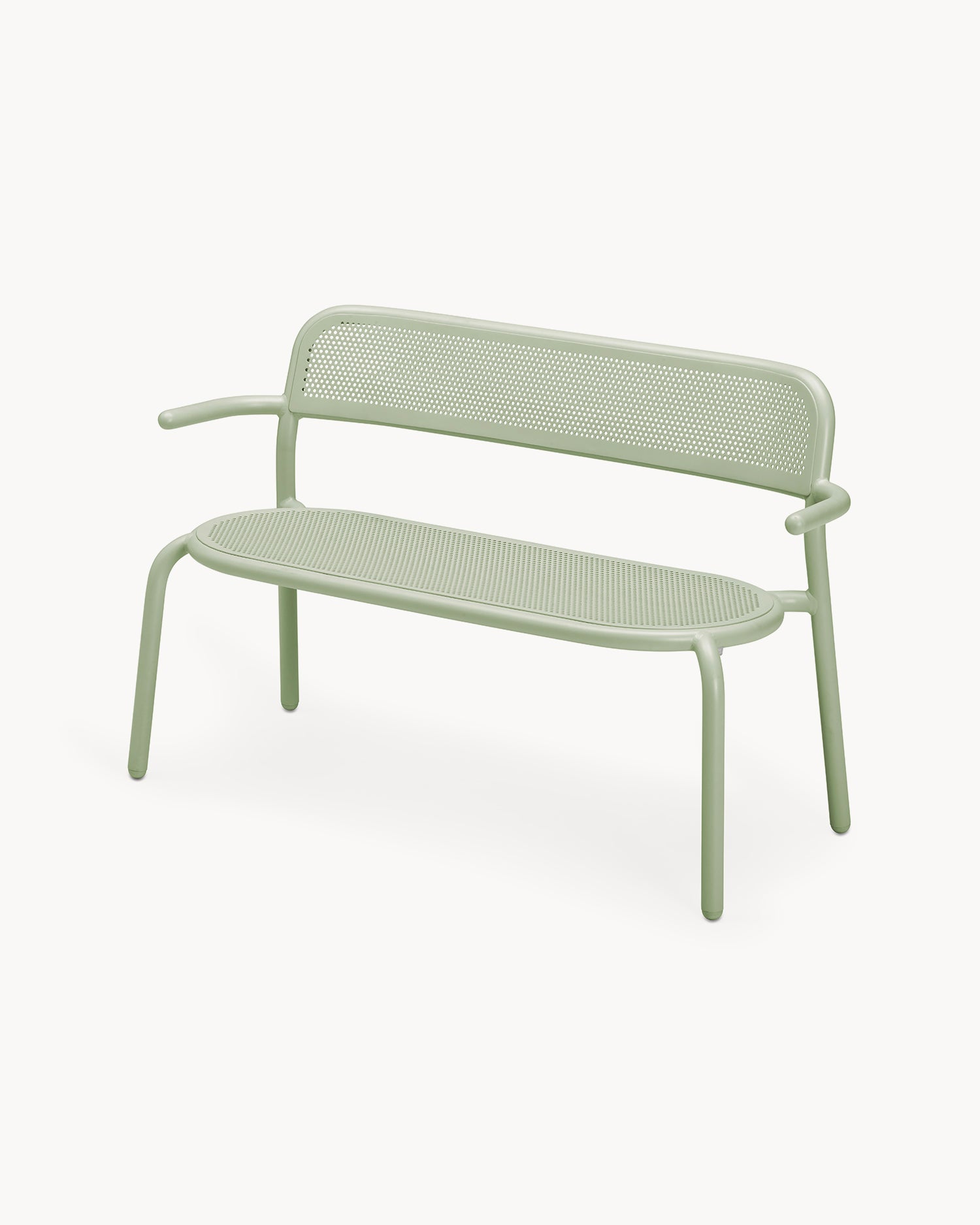 Panca con braccioli in alluminio da esterno Toní Bankski