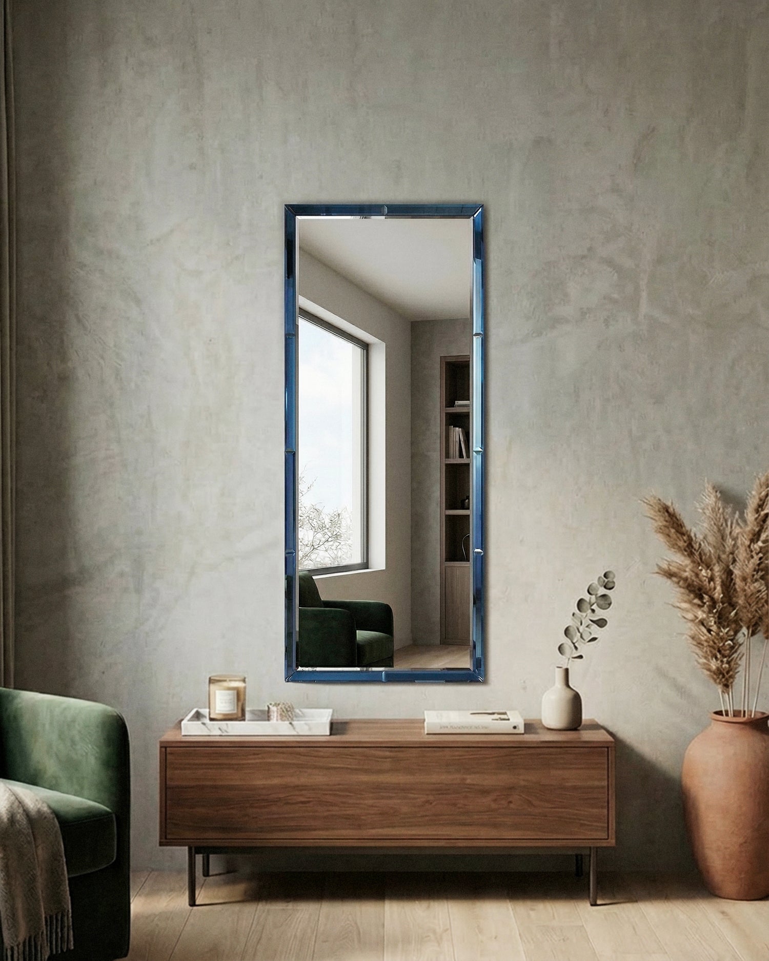 Specchio con cornice in vetro Berlin