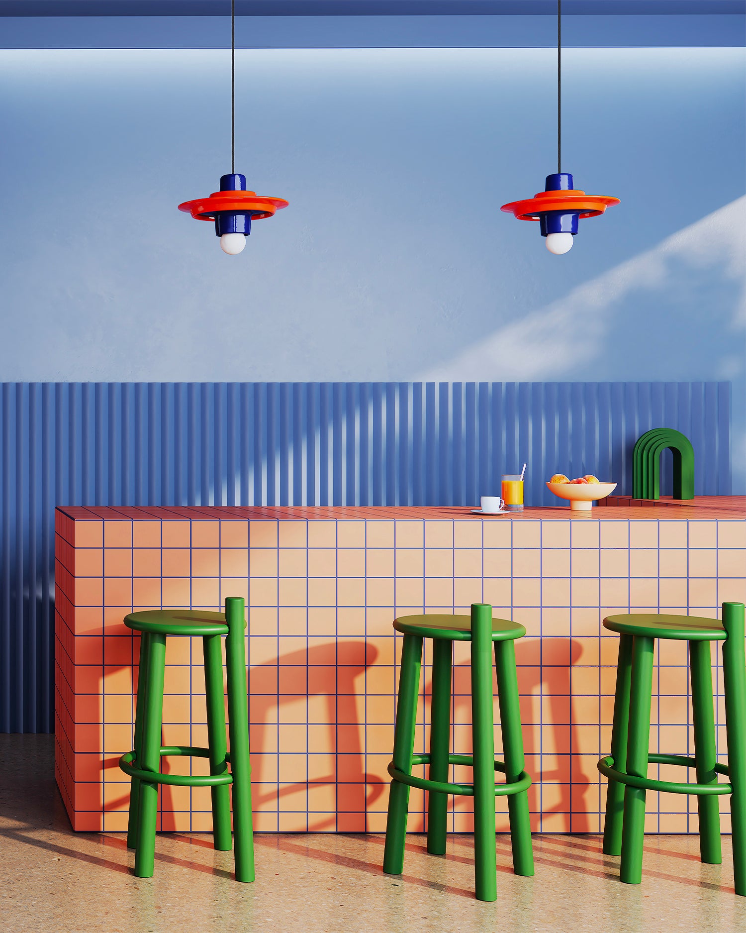 Lampada a sospensione in ceramica Voilà