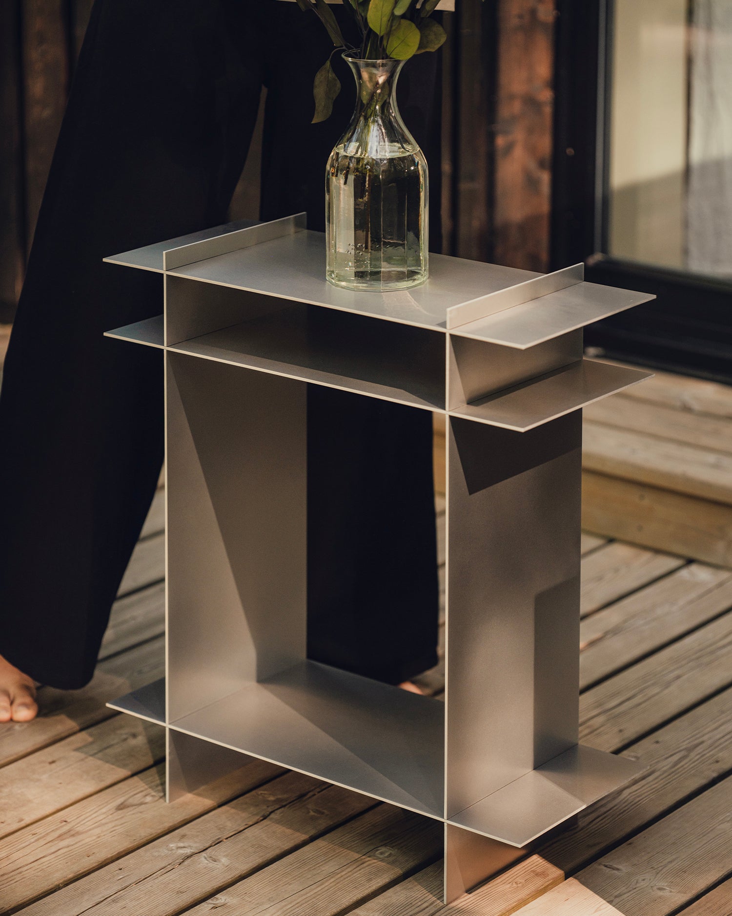 Tavolino multifunzionale in alluminio Raww