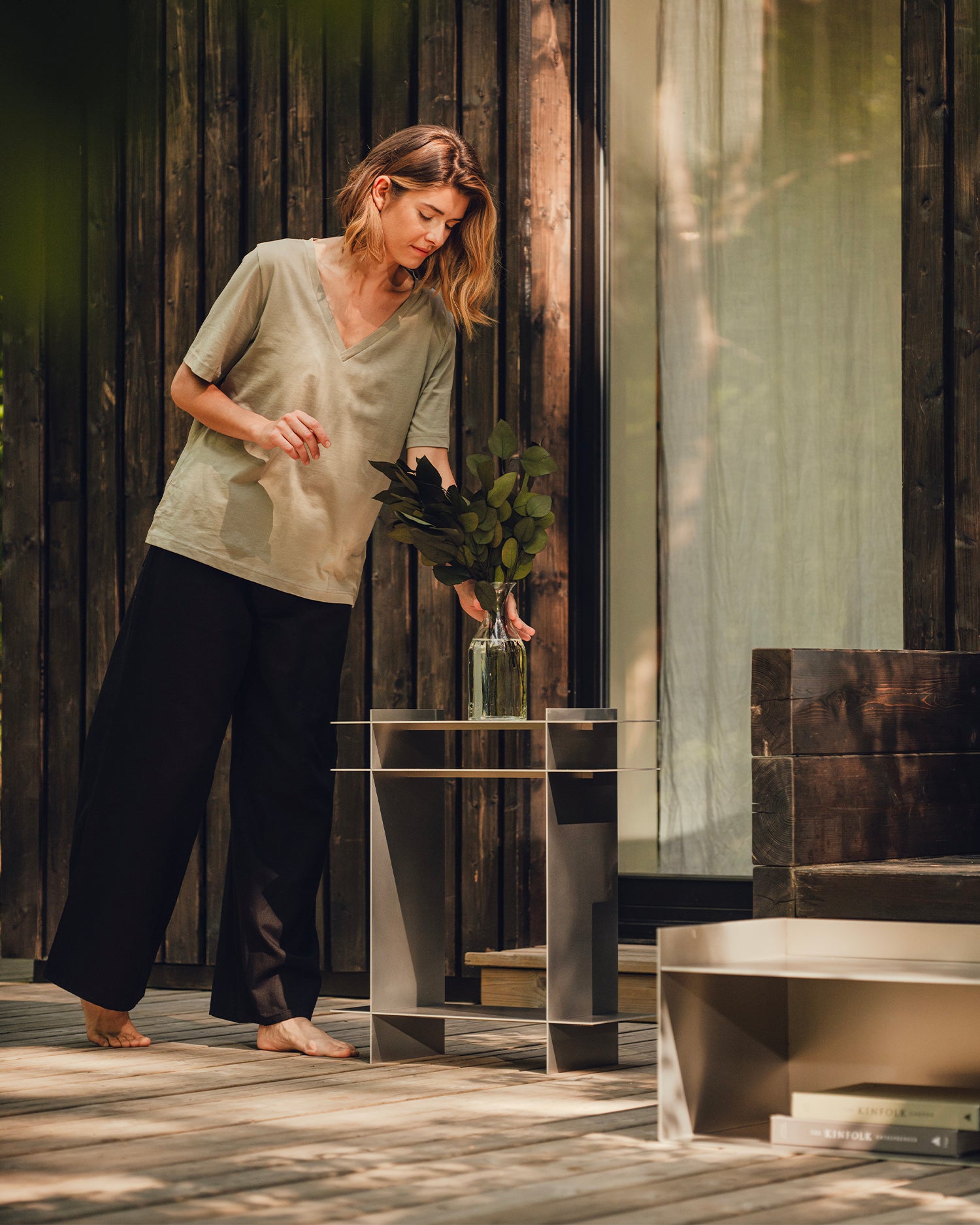 Tavolino multifunzionale in alluminio Raww