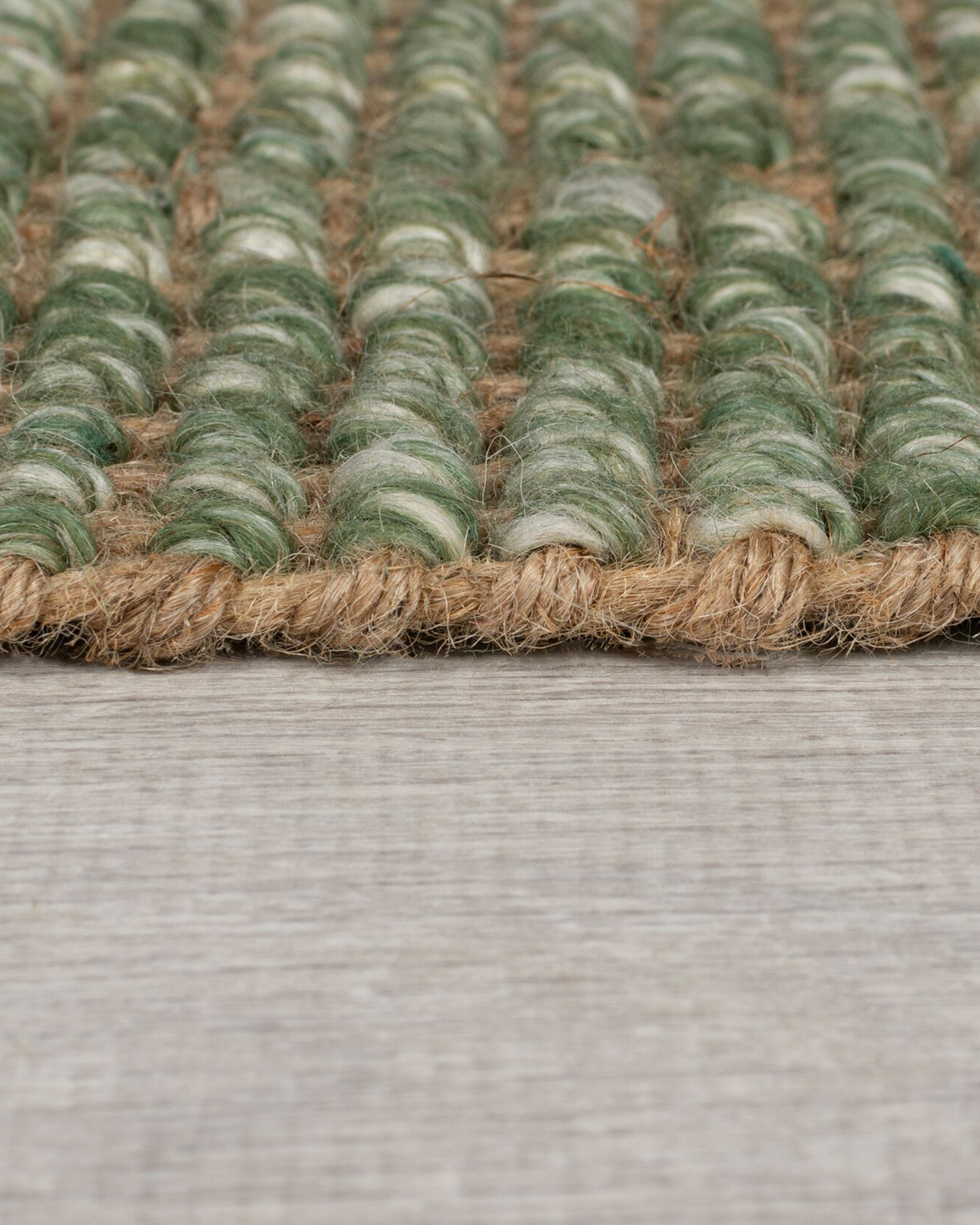 Tappeto in juta Ombre, verde