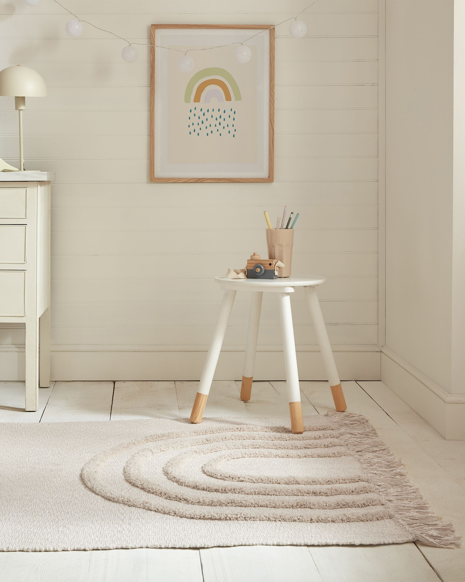 Tappeto trapuntato arcobaleno Anais