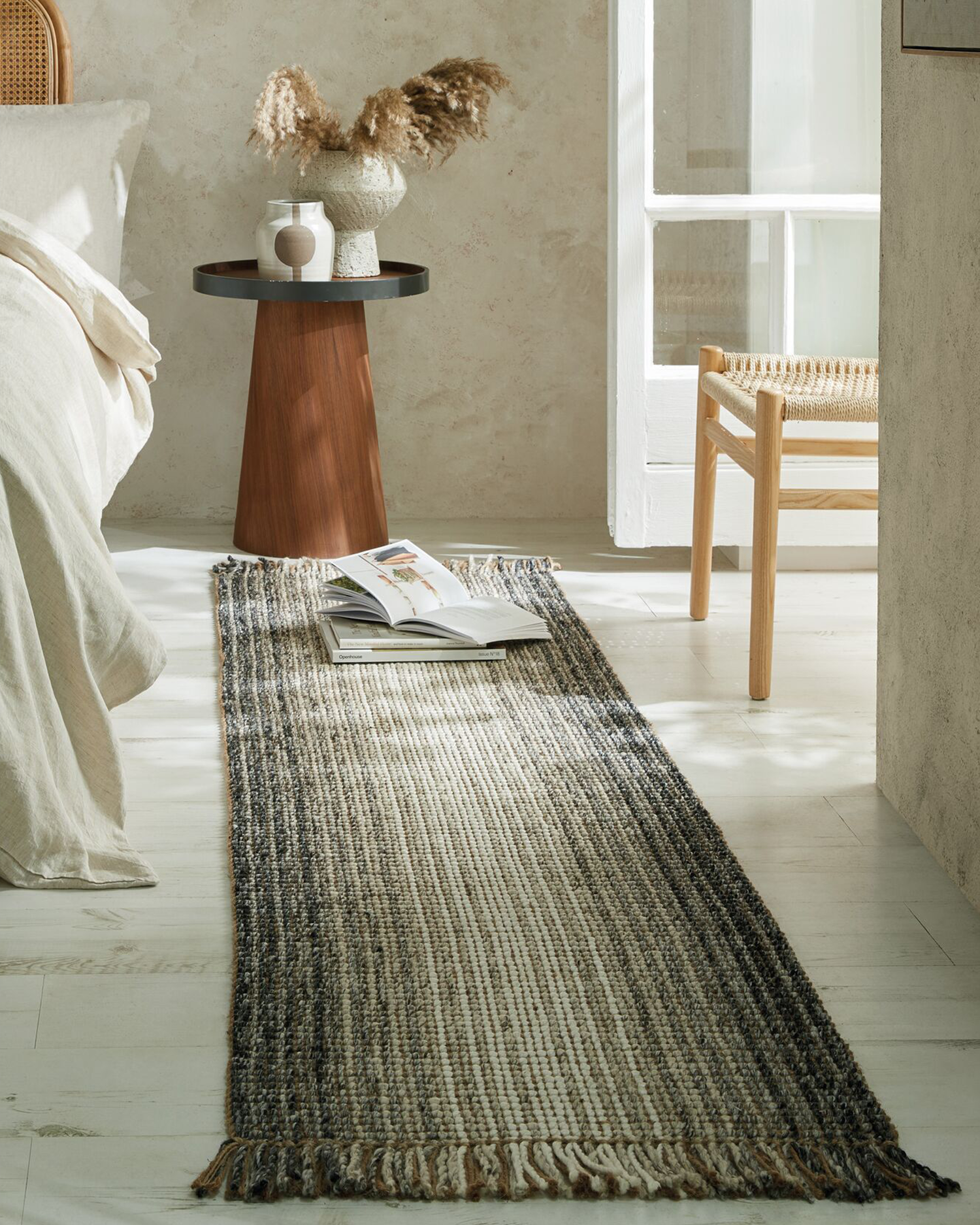 Runner in juta Ombre