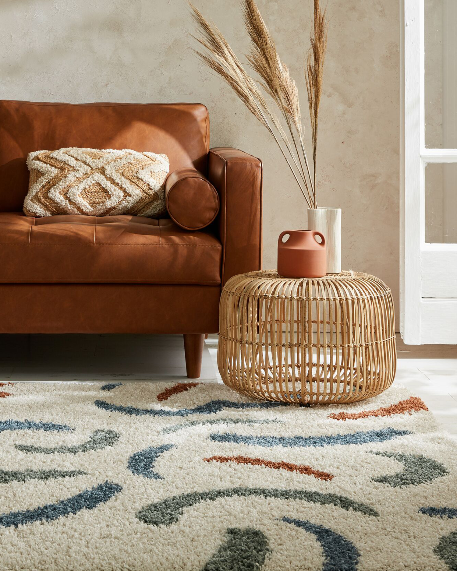 Tappeto con design spettinato Squiggle