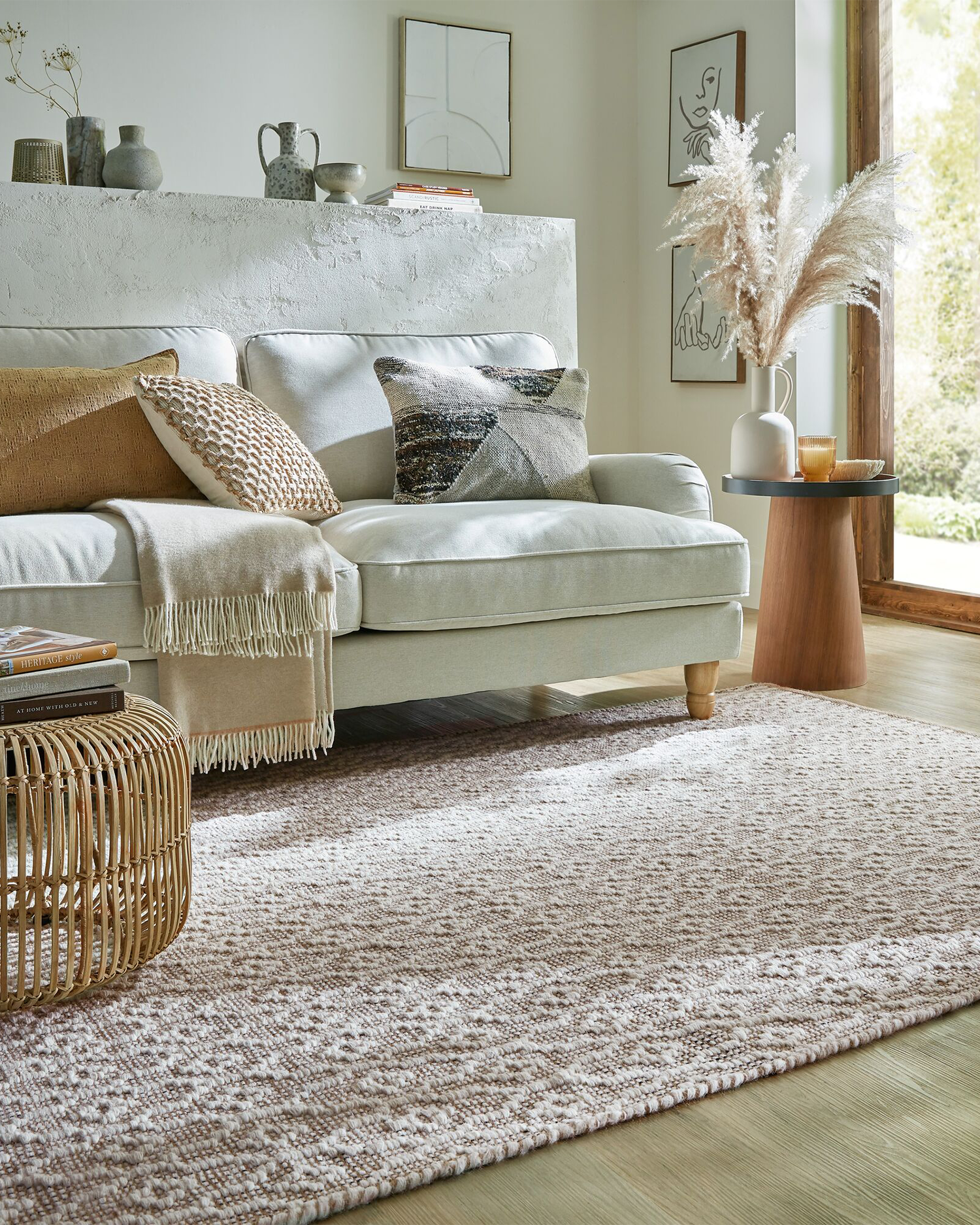 Tappeto in lana Dream, naturale