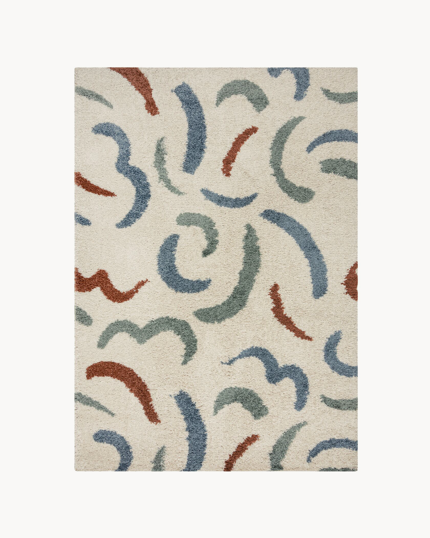 Tappeto con design spettinato Squiggle