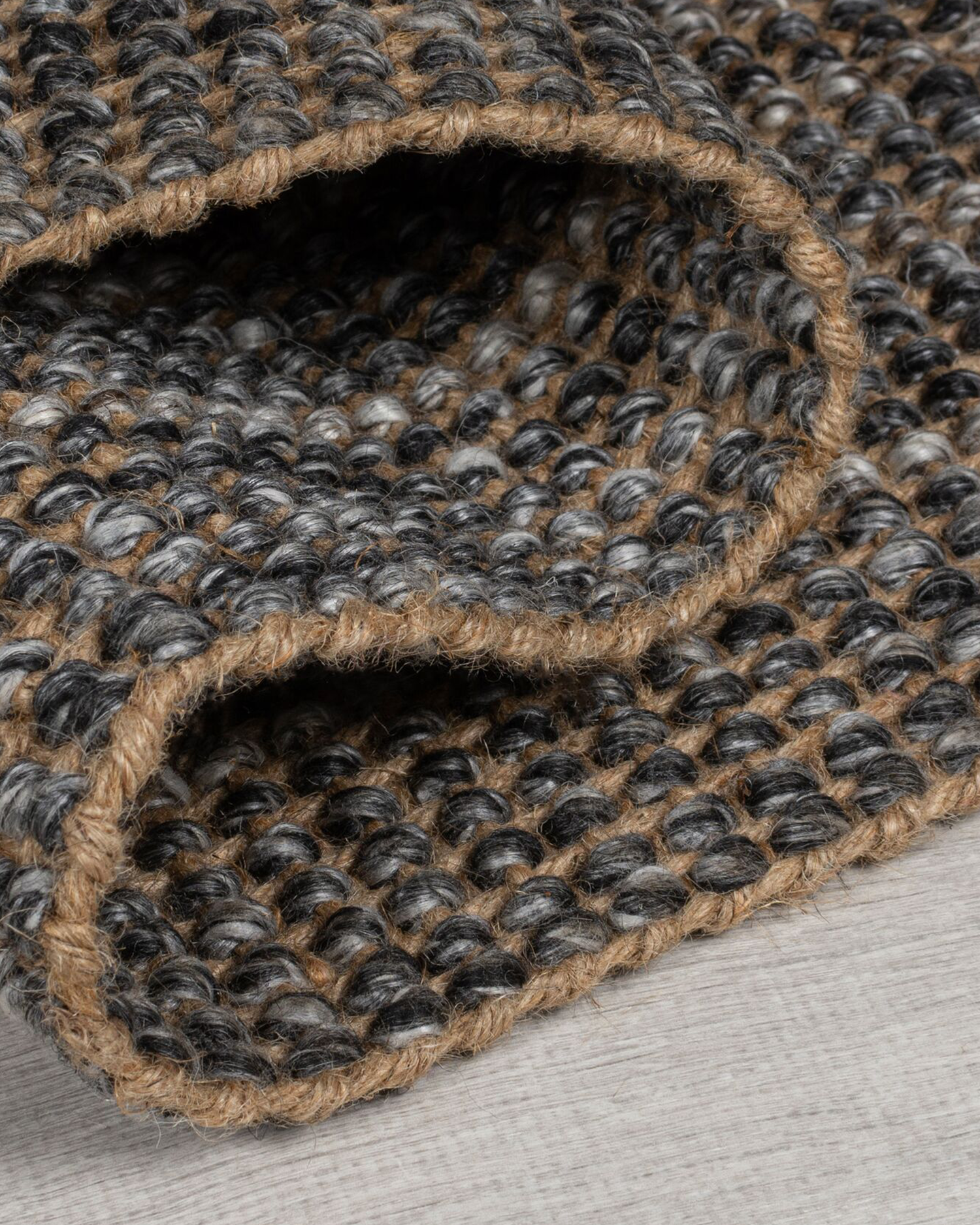 Tappeto in juta Ombre, grigio