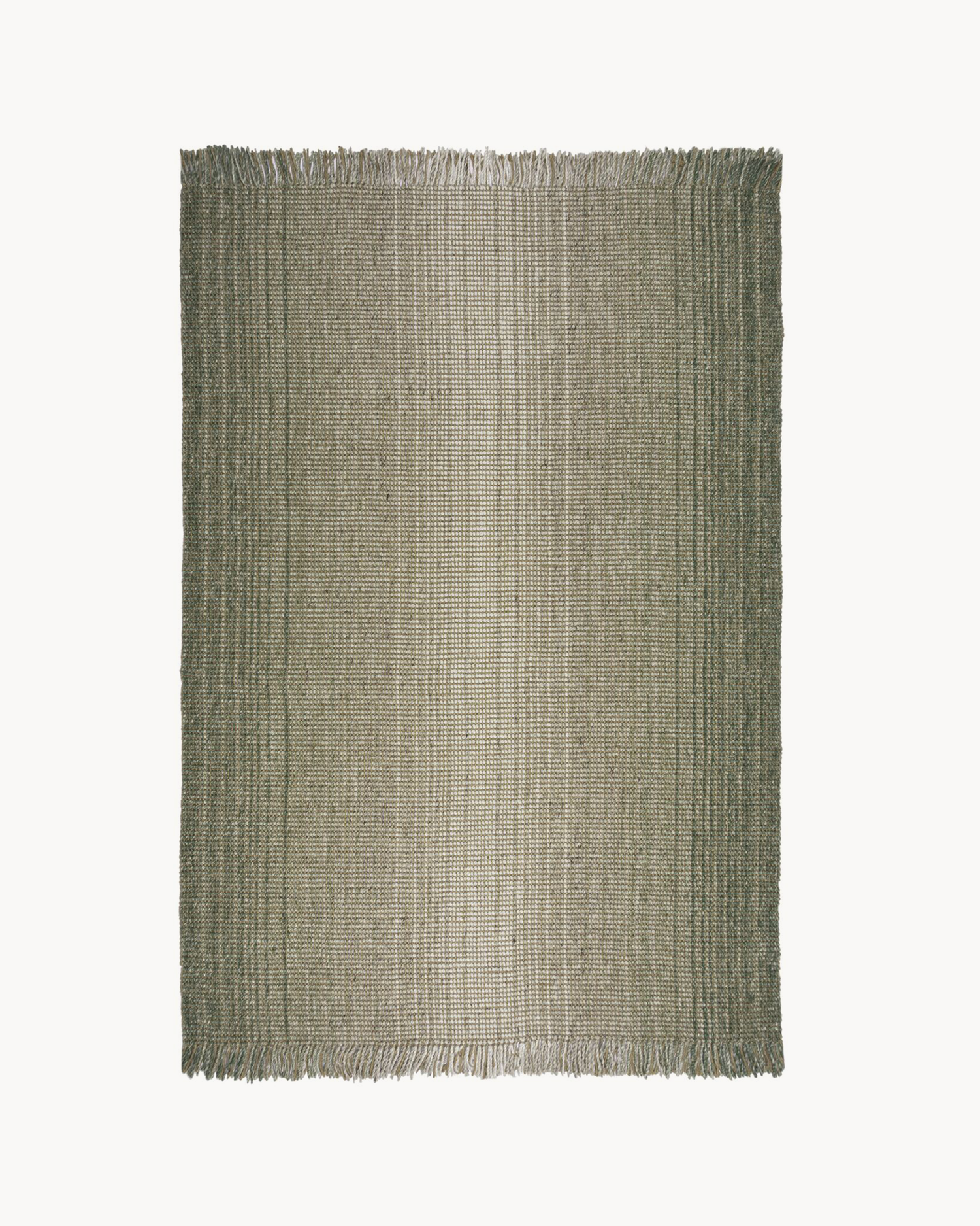 Tappeto in juta Ombre, verde