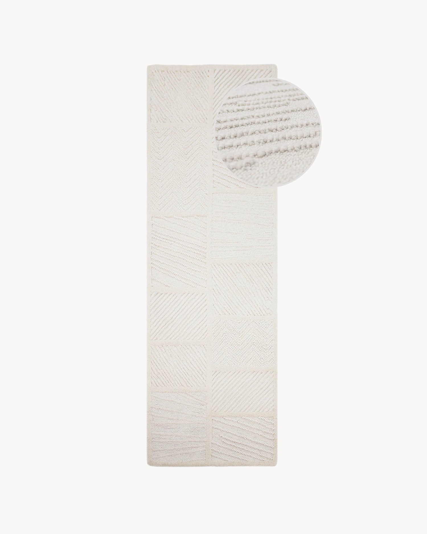 Runner in misto lana Sculptured Blocks