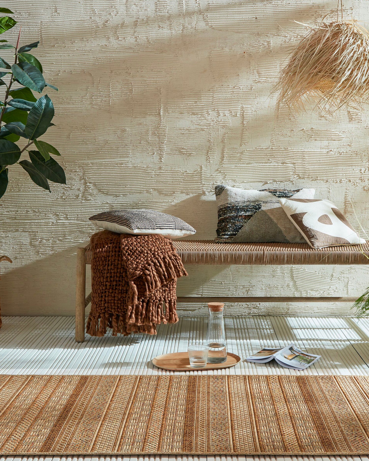 Runner per interni ed esterni effetto juta Farah