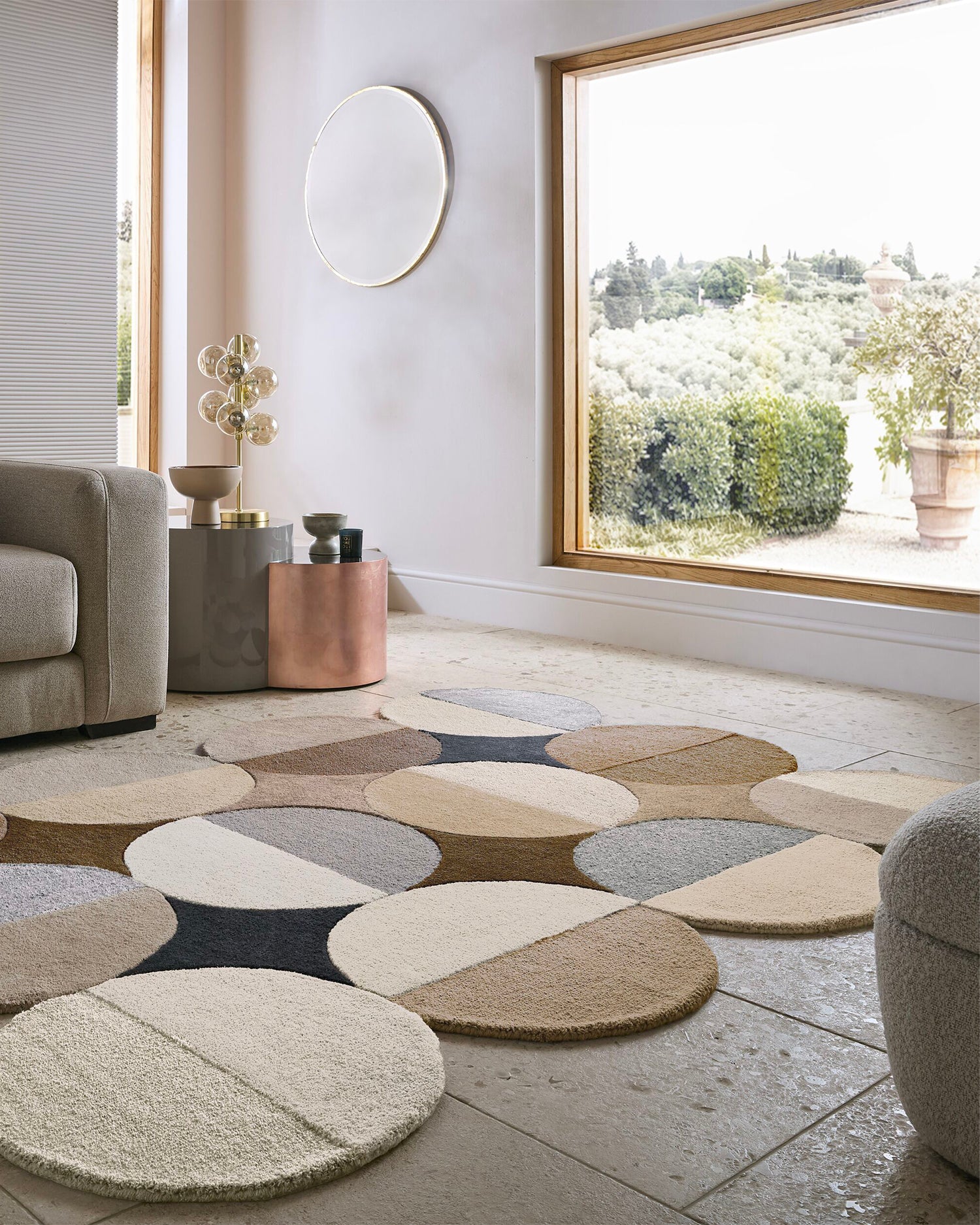 Tappeto fatto a mano in lana Mia Ellipse