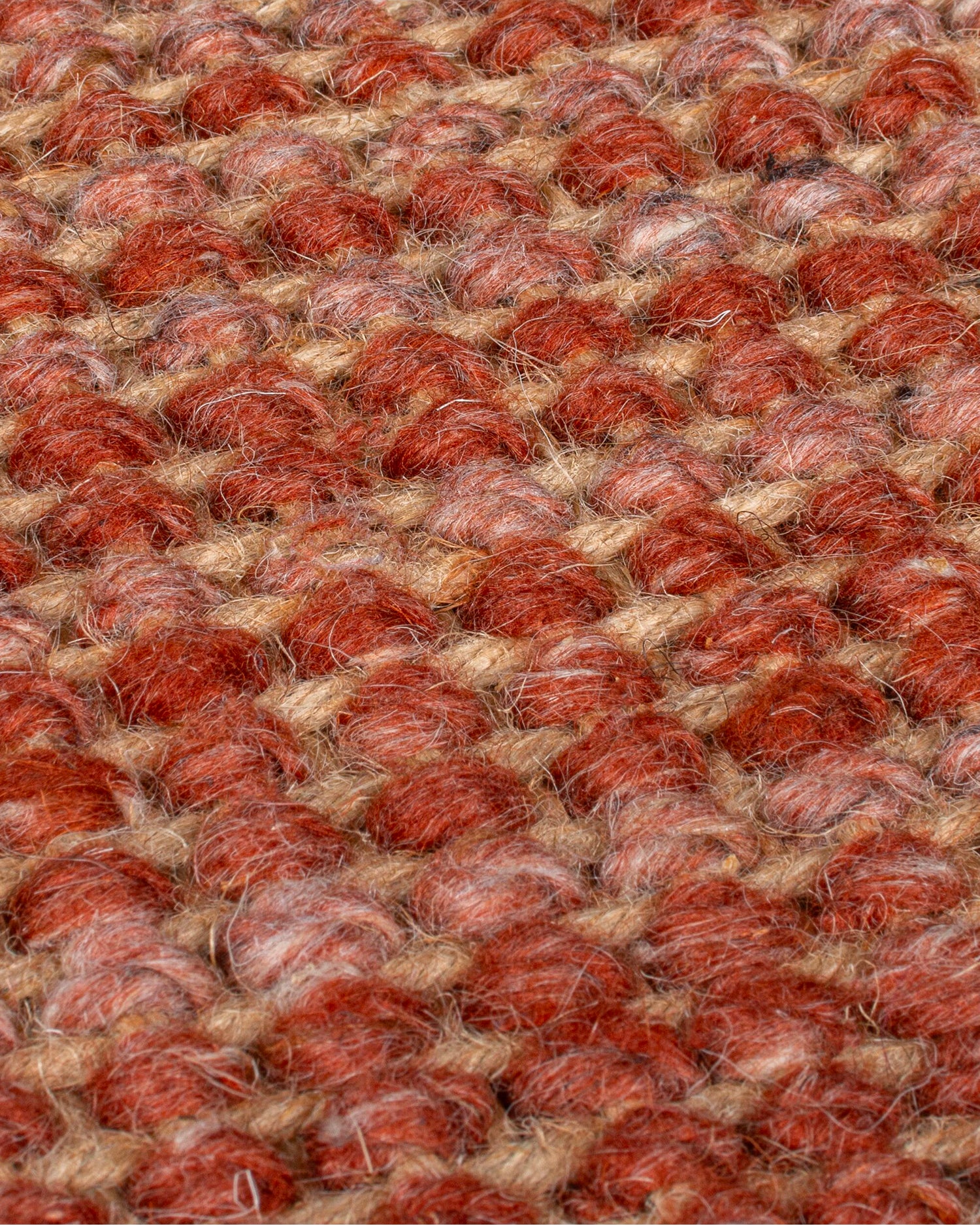 Tappeto in juta Ombre, rosso