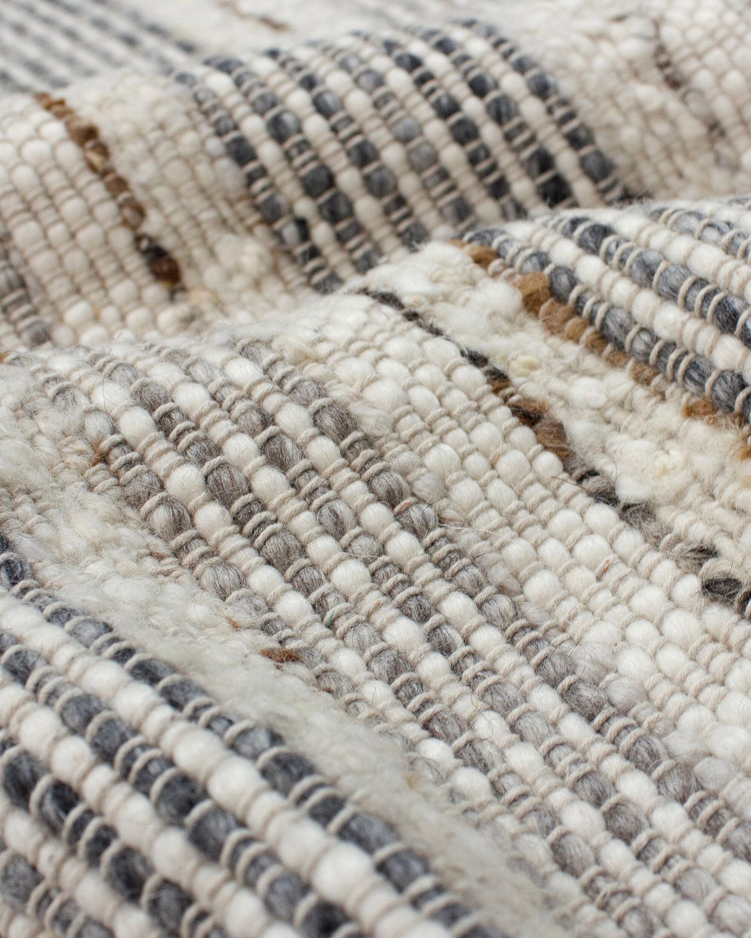 Runner fatto a mano in misto lana Veya Stripe