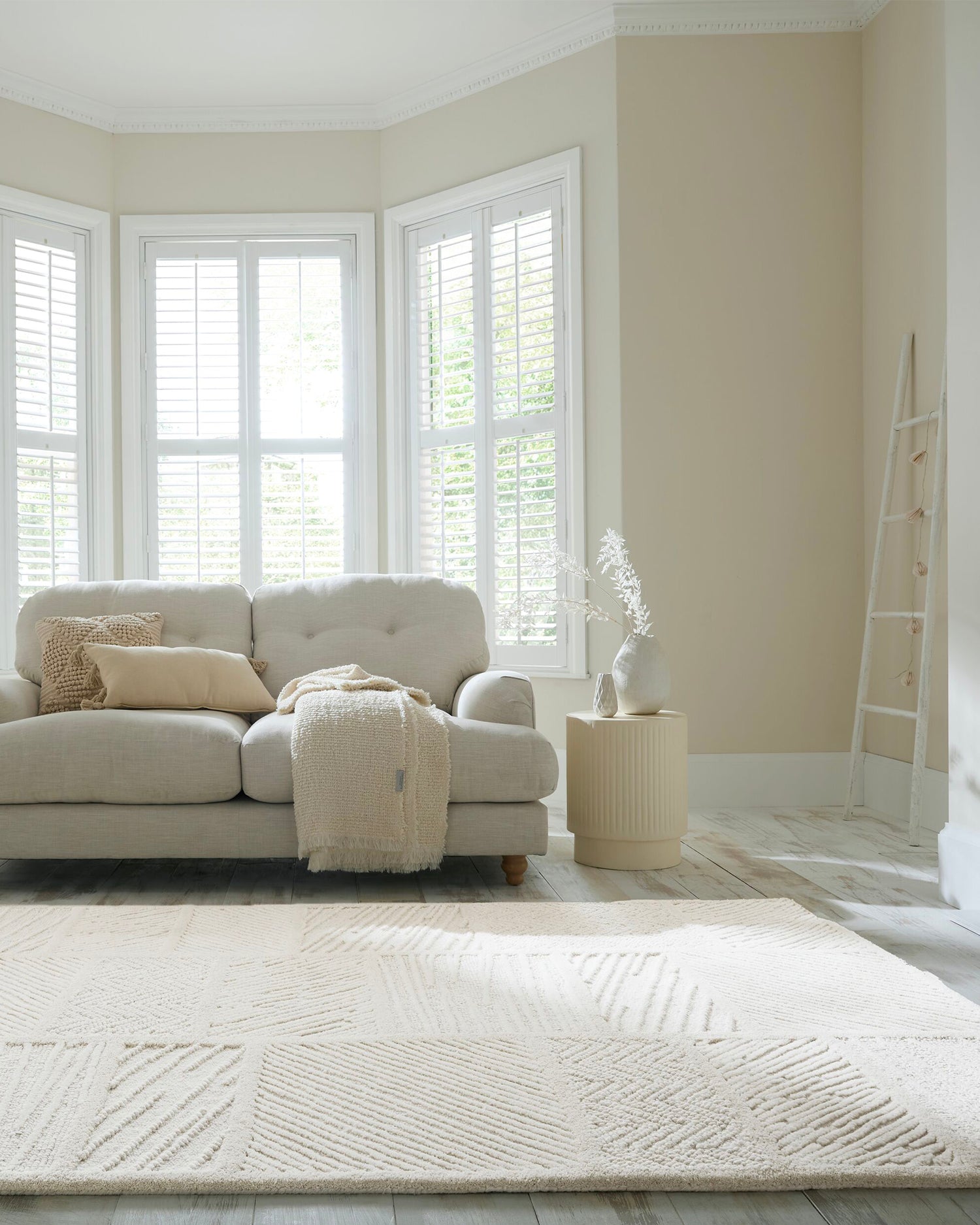 Tappeto in misto lana Sculptured Blocks