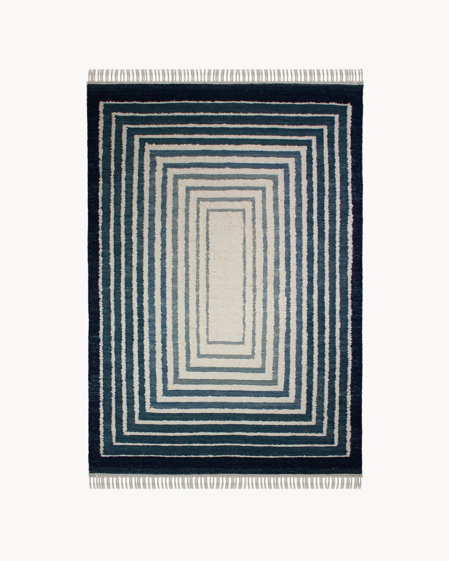 Tappeto fatto a mano in lana Frame