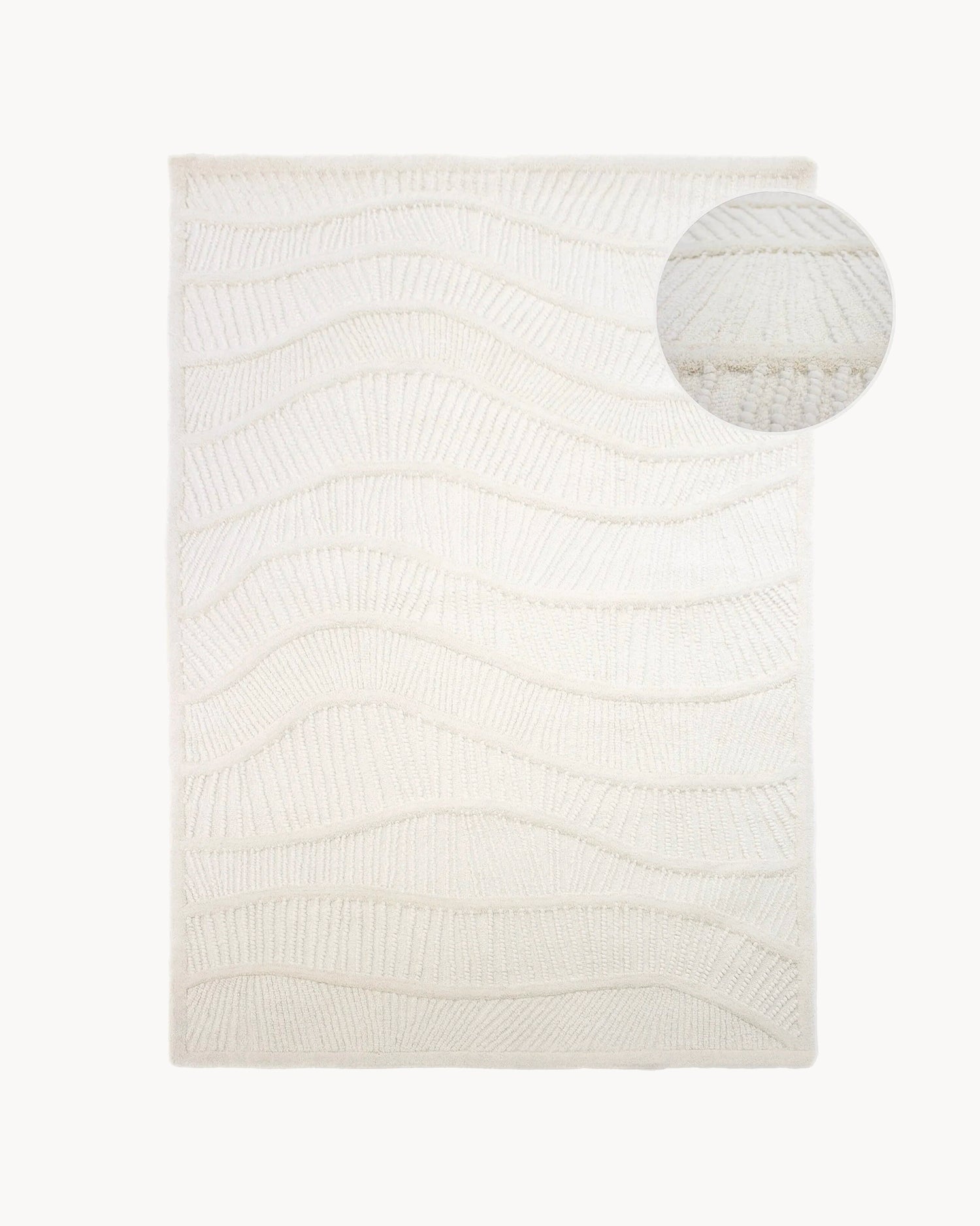 Tappeto fatto a mano in lana Sculptured Wave