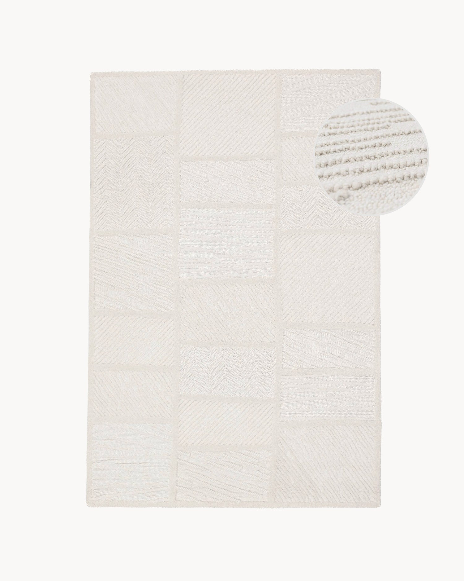 Tappeto in misto lana Sculptured Blocks