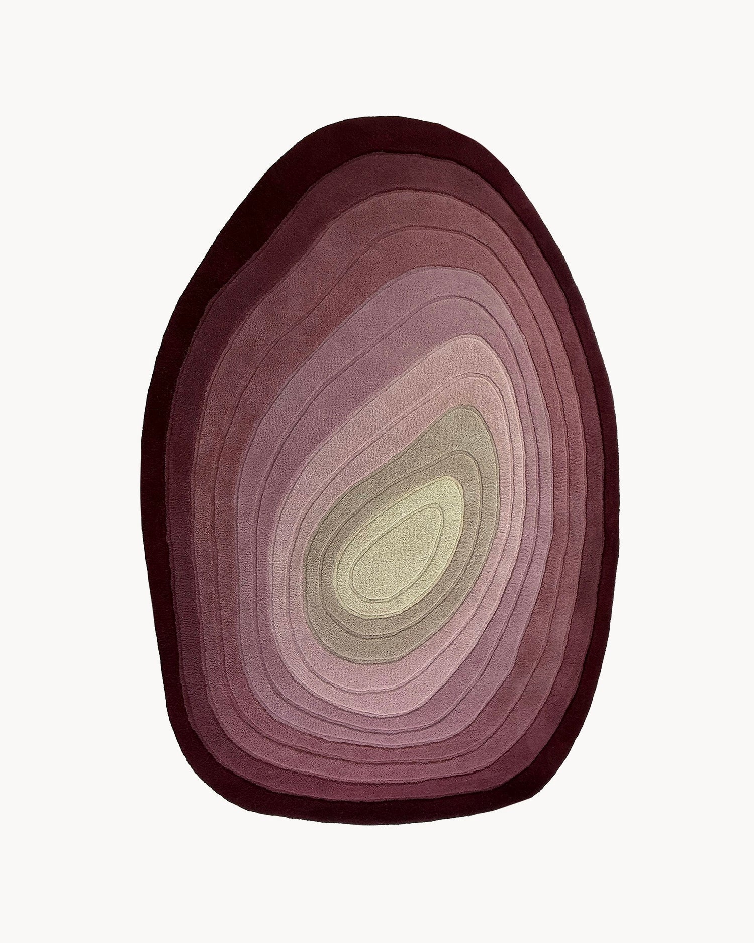 Tappeto ovale in lana Puddle