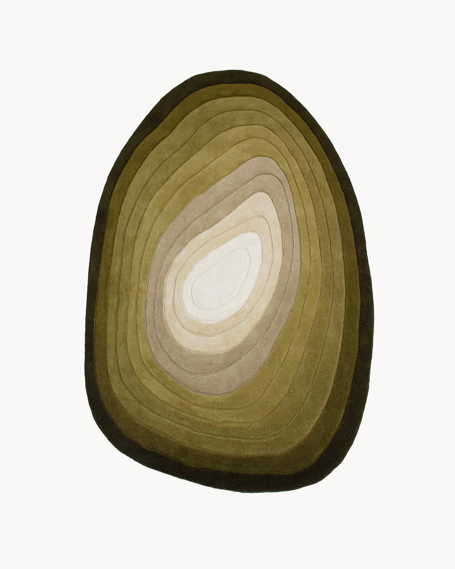 Tappeto ovale in lana Puddle