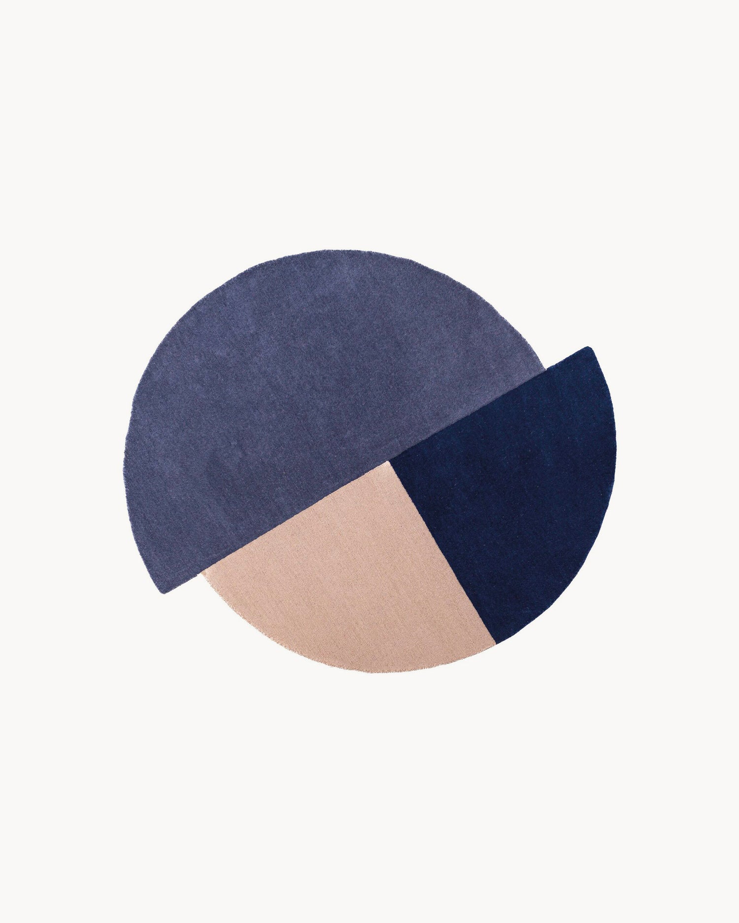 Tappeto rotondo fatto a mano in lana Mia