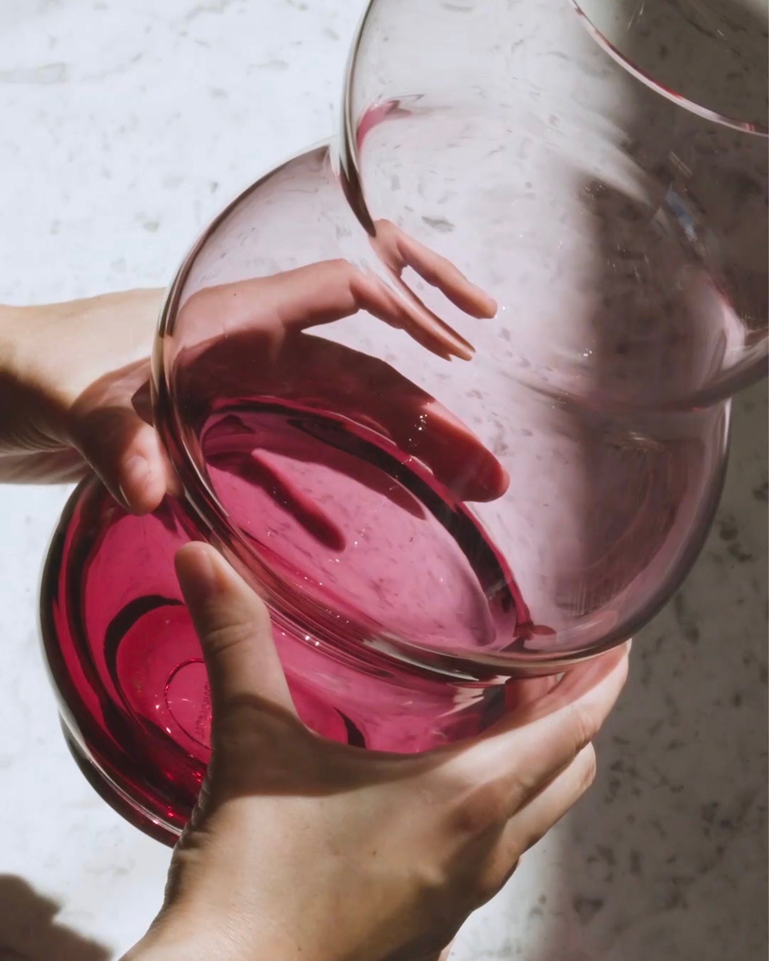 Vaso in cristallo realizzato a mano Muse