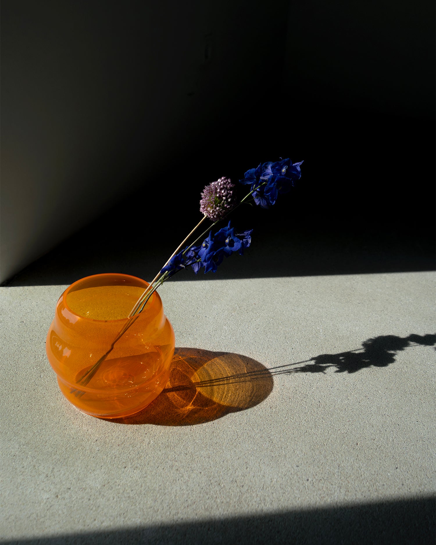Vaso in cristallo realizzato a mano Muse