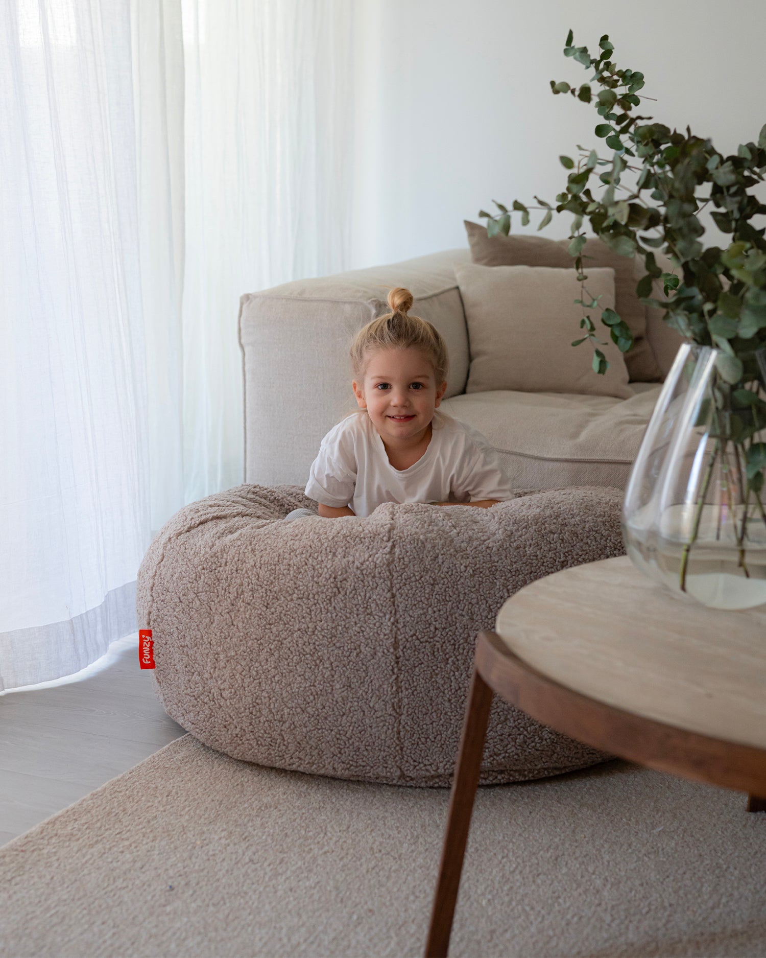 Pouf sacco per bambini in teddy