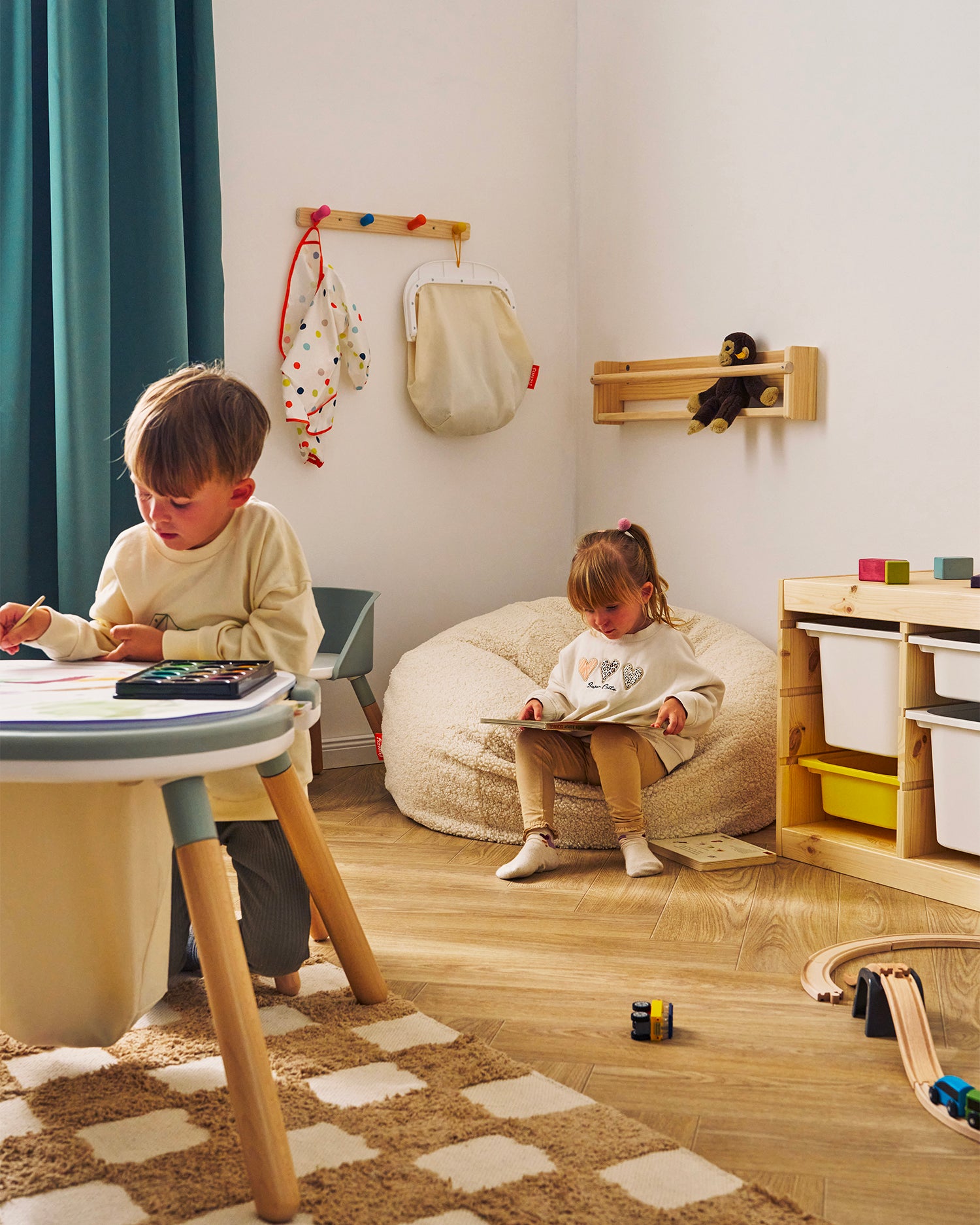 Pouf sacco per bambini in teddy