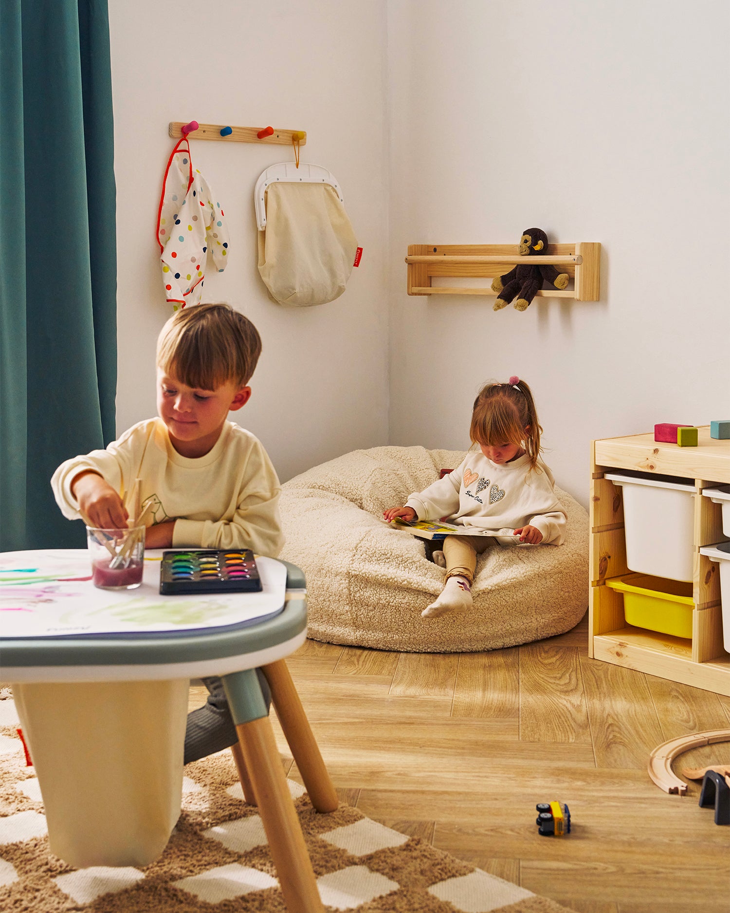 Pouf sacco per bambini in teddy