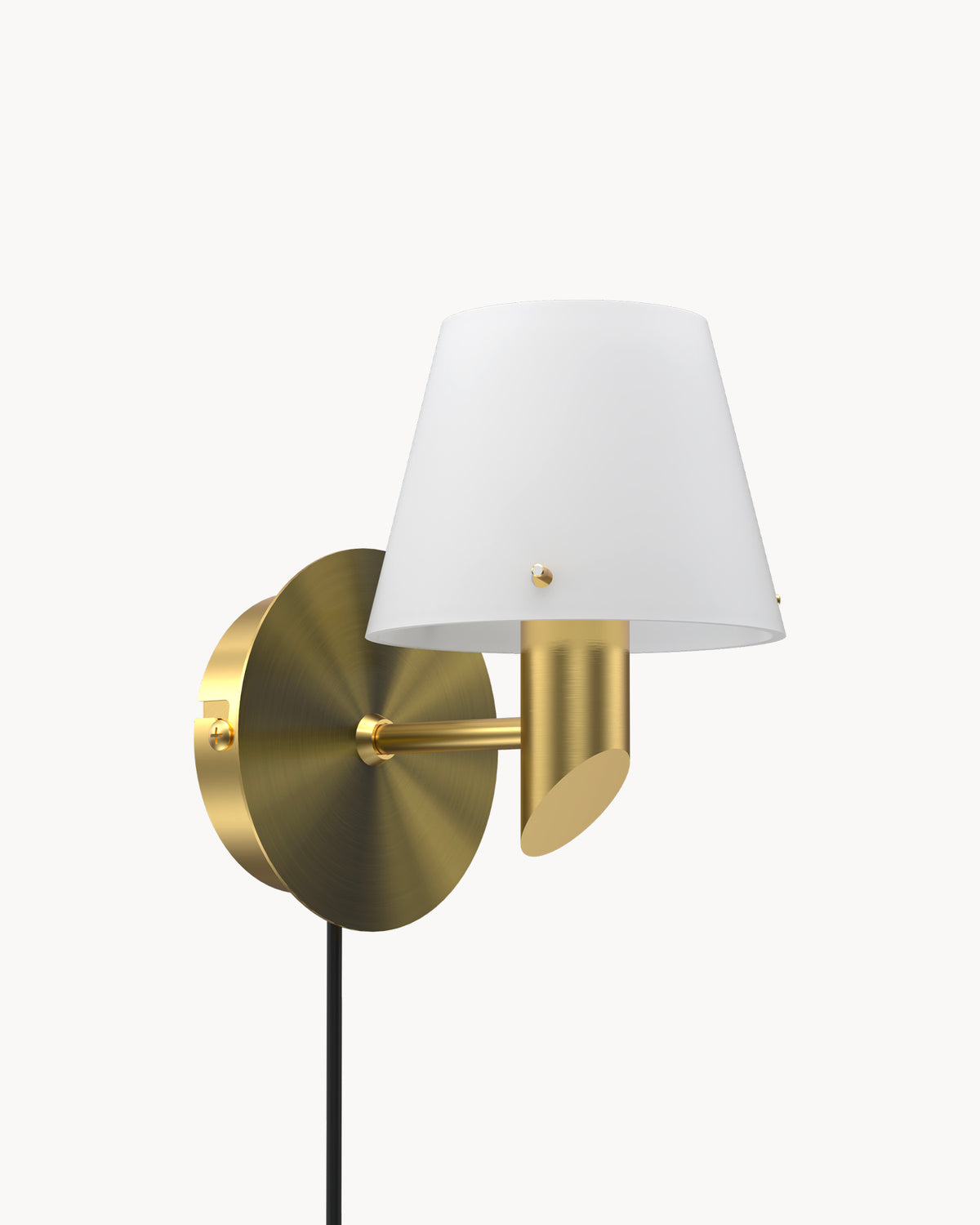 Lampada da parete in metallo e vetro opalino Gil