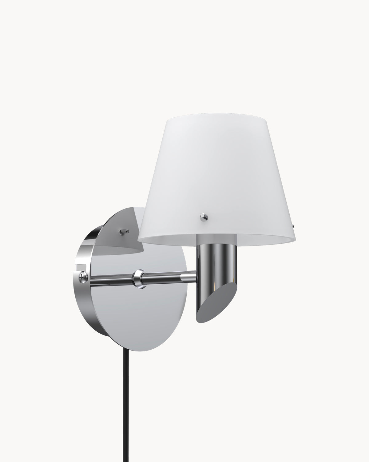 Lampada da parete in metallo e vetro opalino Gil