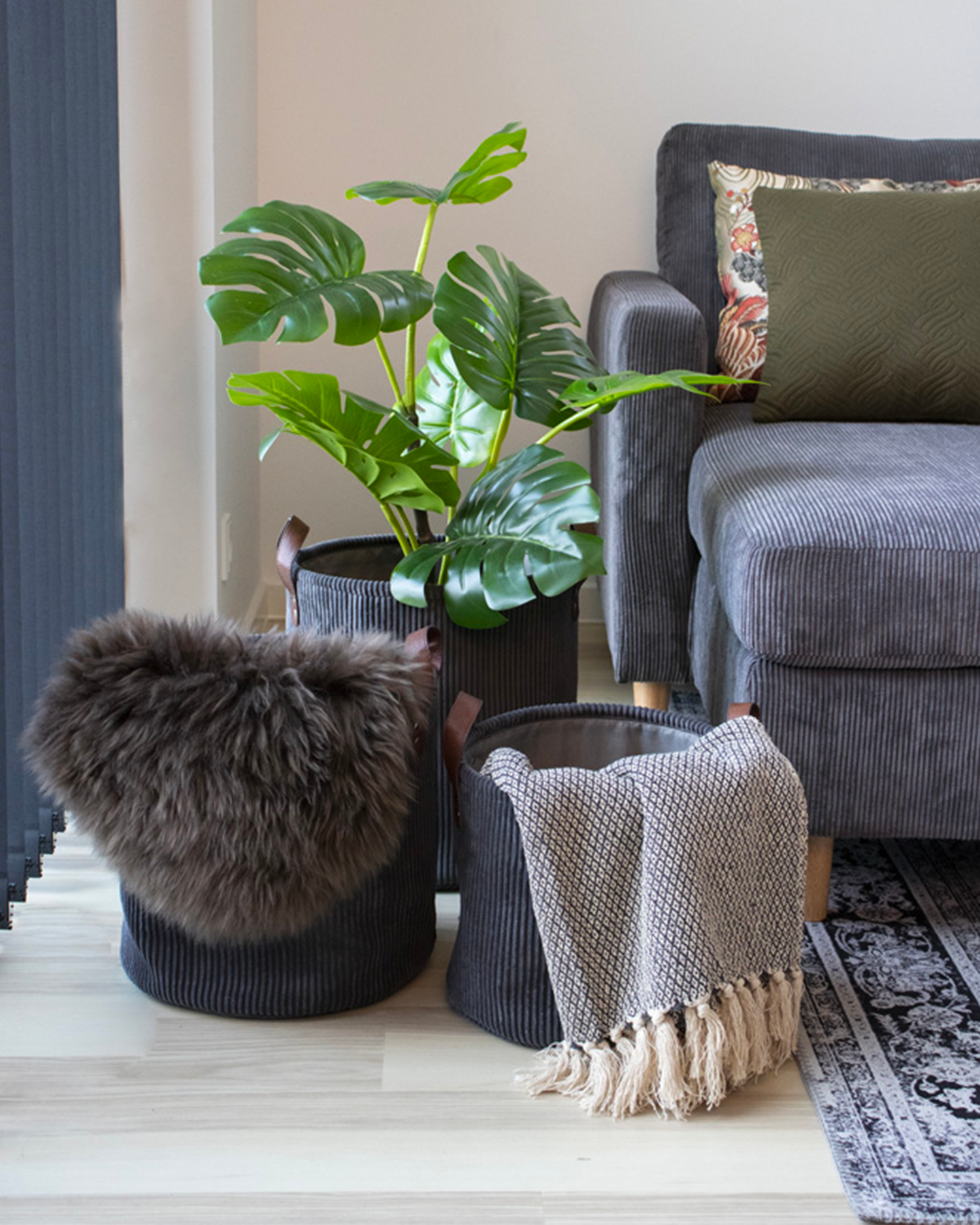 Plaid in cotone riciclato Cort