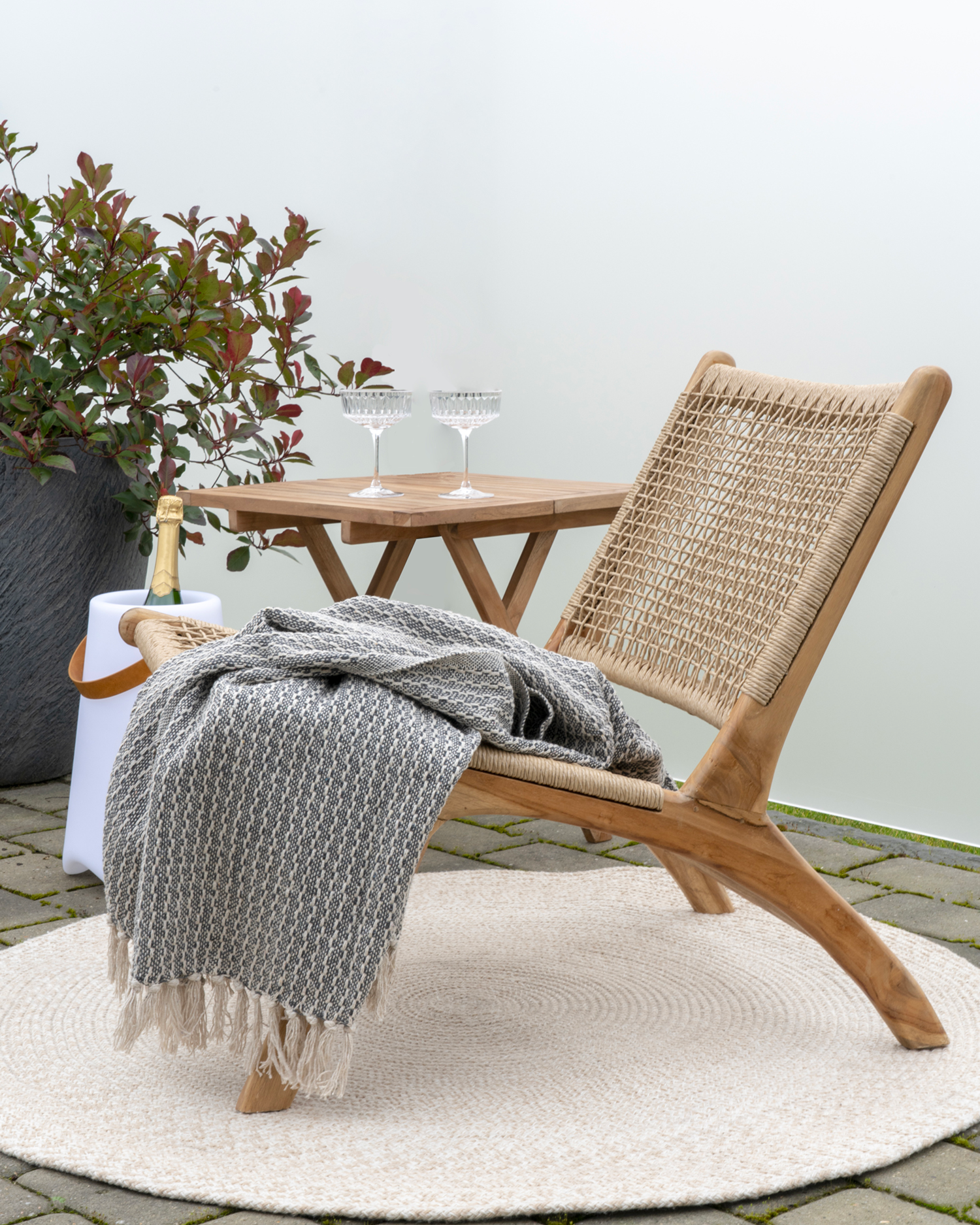 Plaid in cotone riciclato Cort