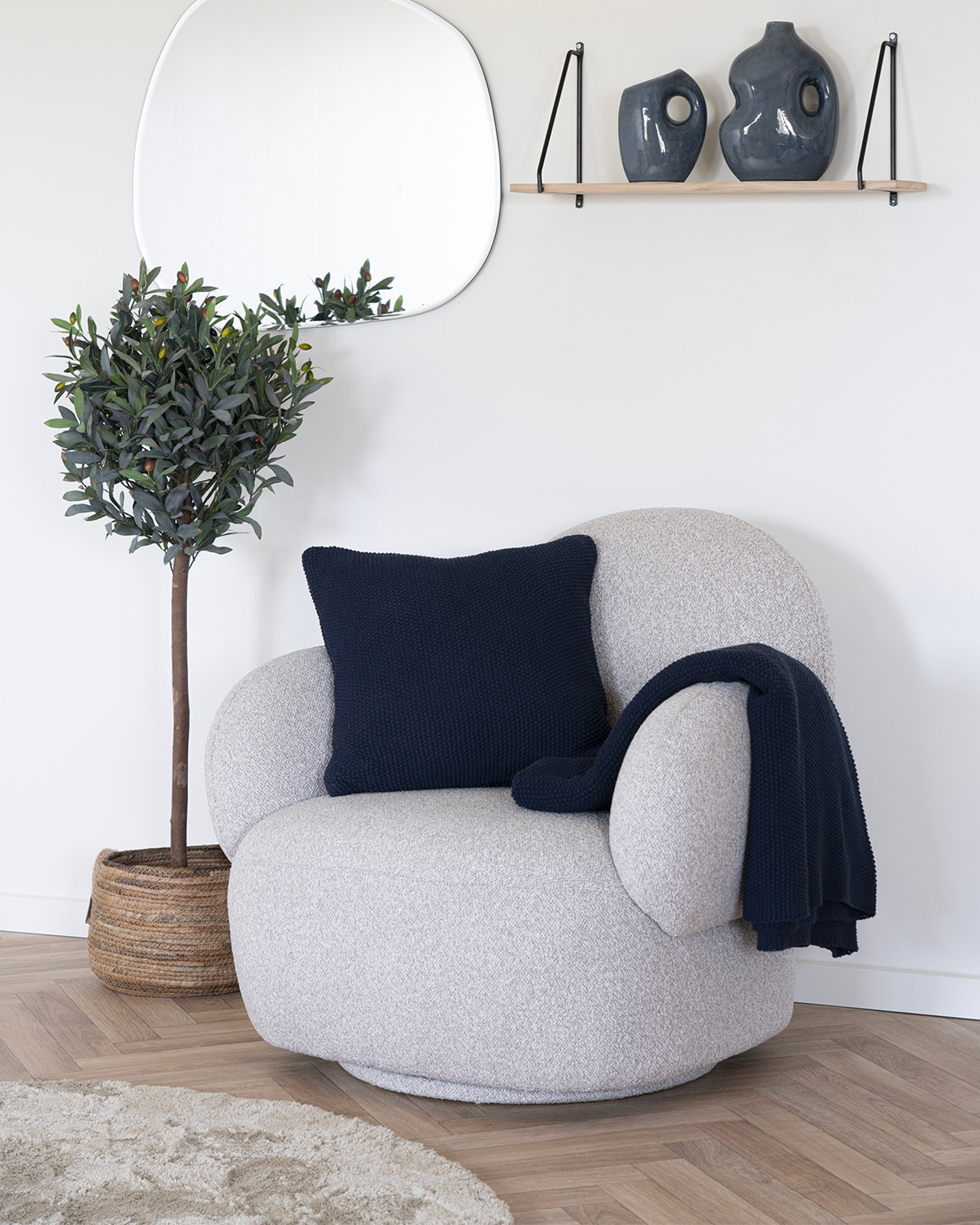 Plaid in cotone riciclato Santos