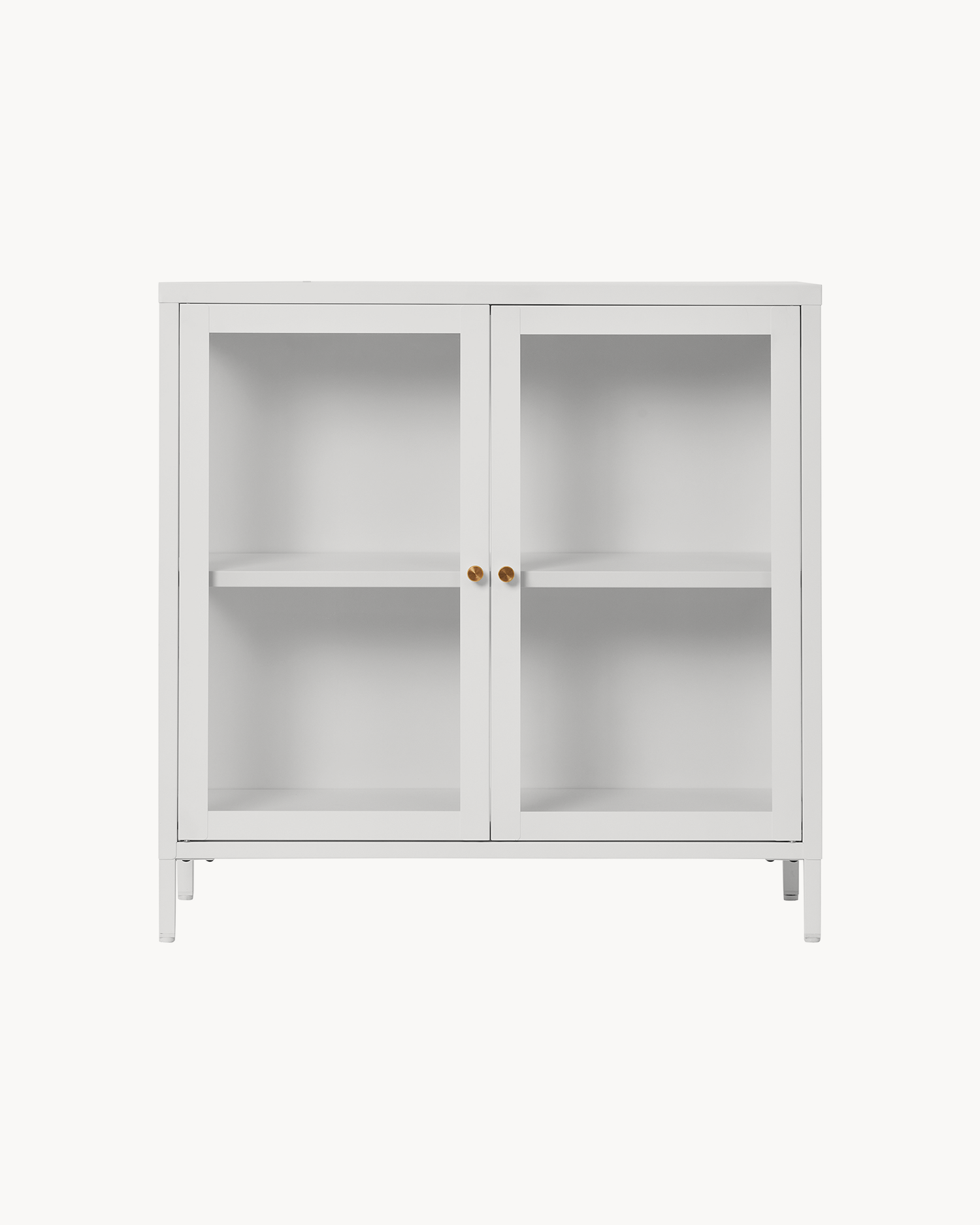 Vetrina Dalby in metallo con vetro