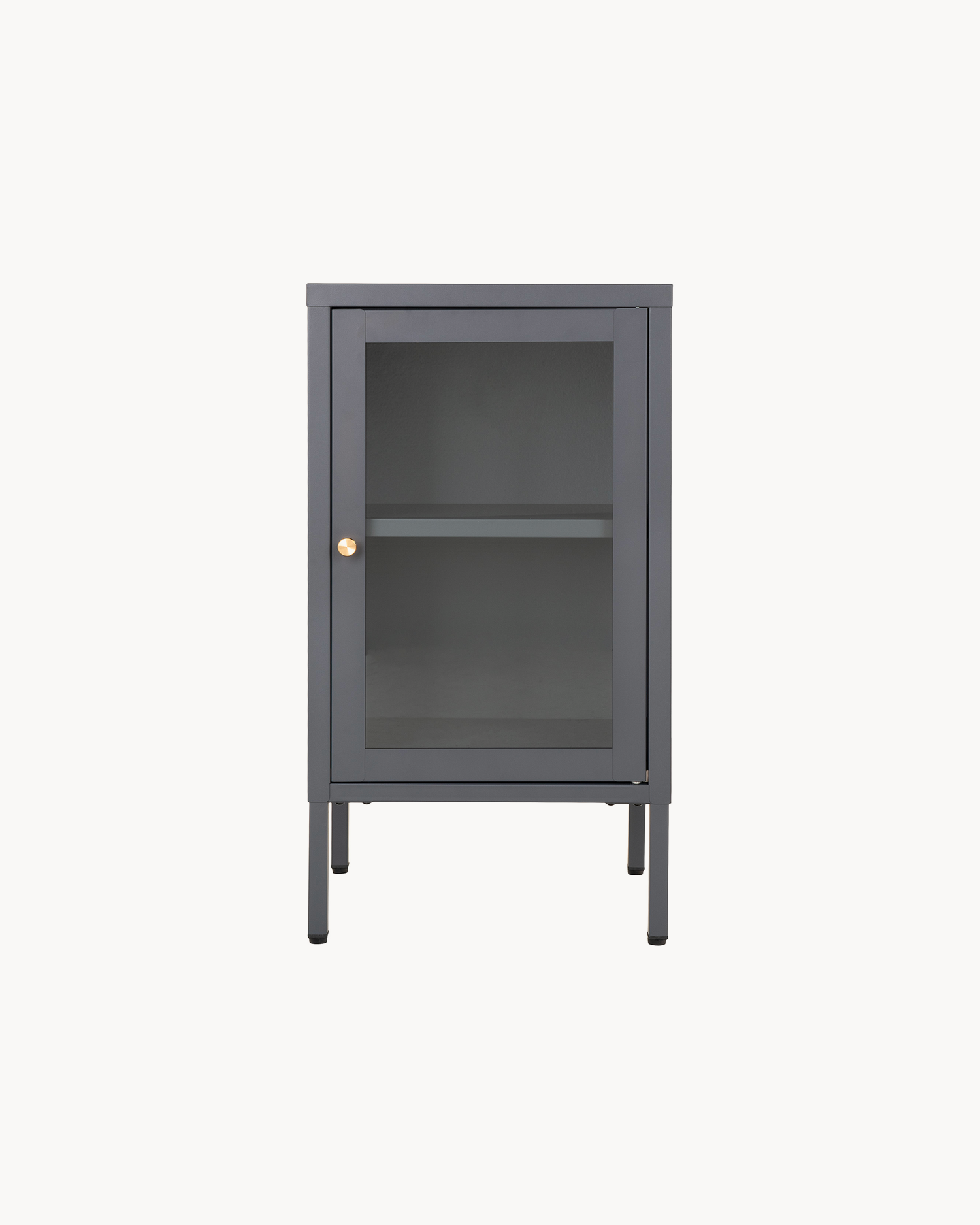 Vetrinetta Dalby in metallo con vetro