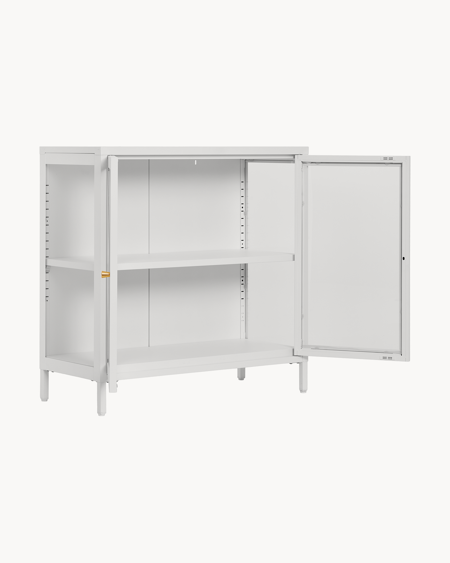 Vetrina Dalby in metallo con vetro