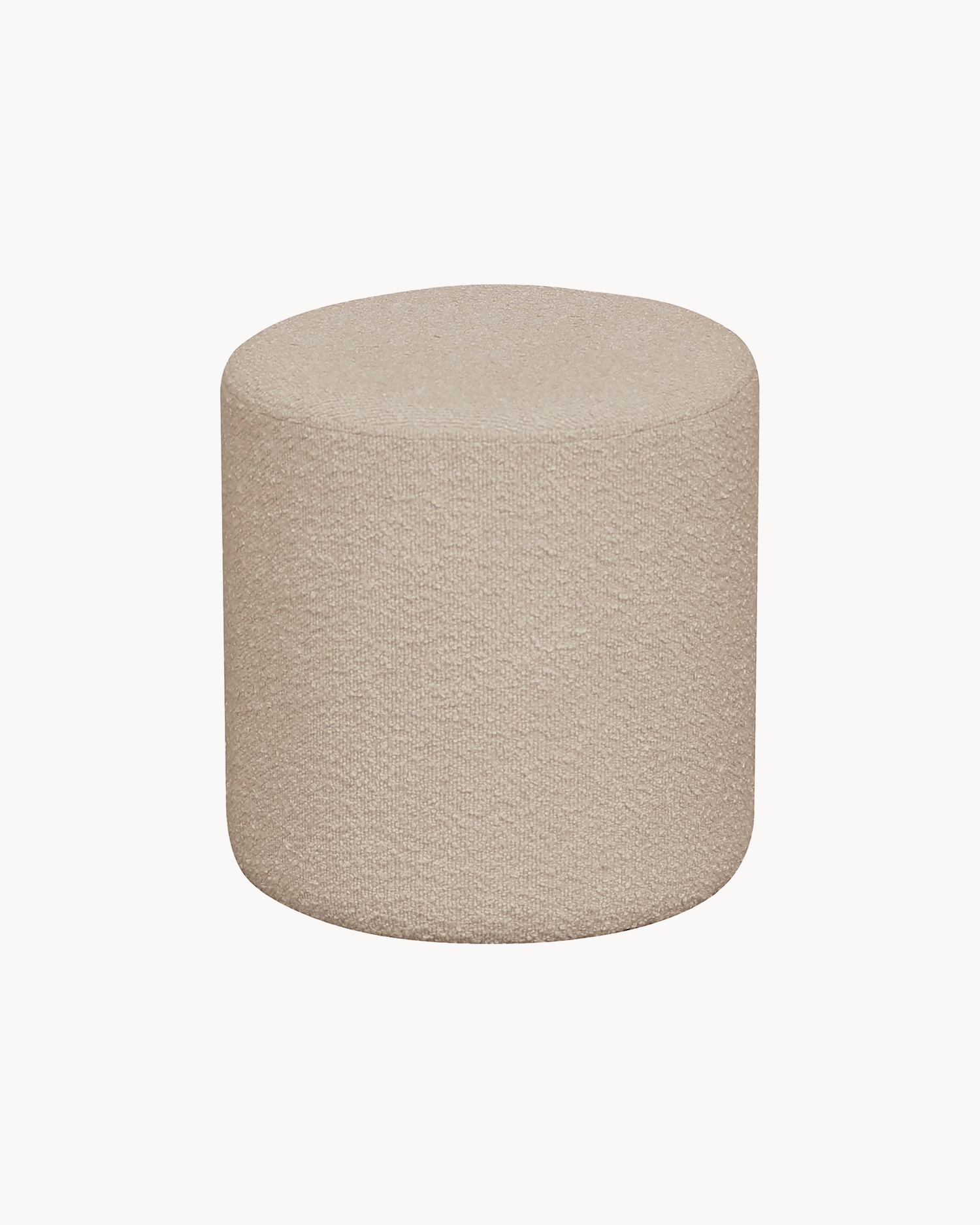 Pouf in bouclé Ejby, beige