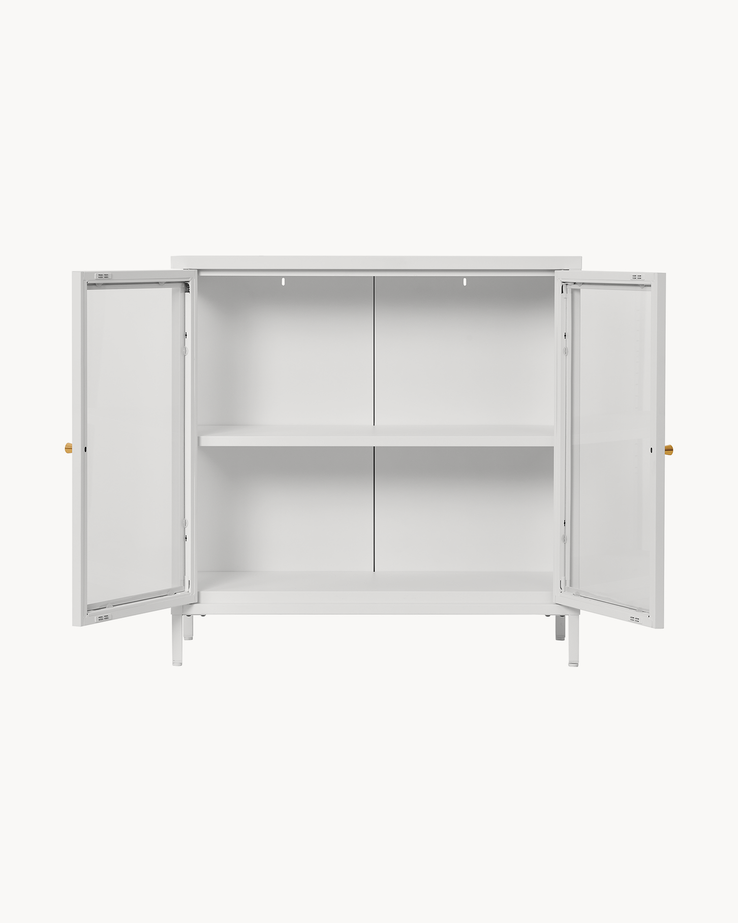 Vetrina Dalby in metallo con vetro