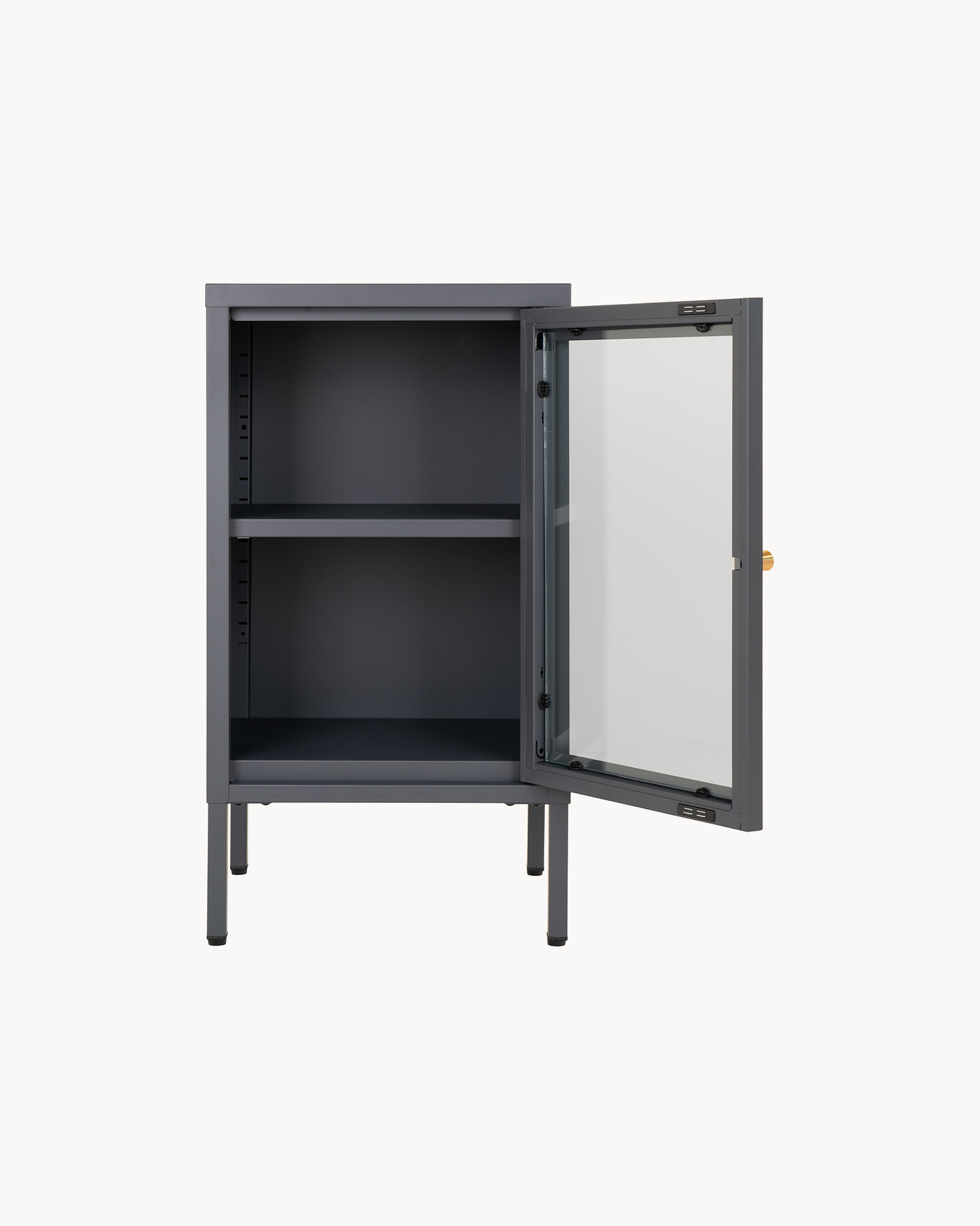 Vetrinetta Dalby in metallo con vetro